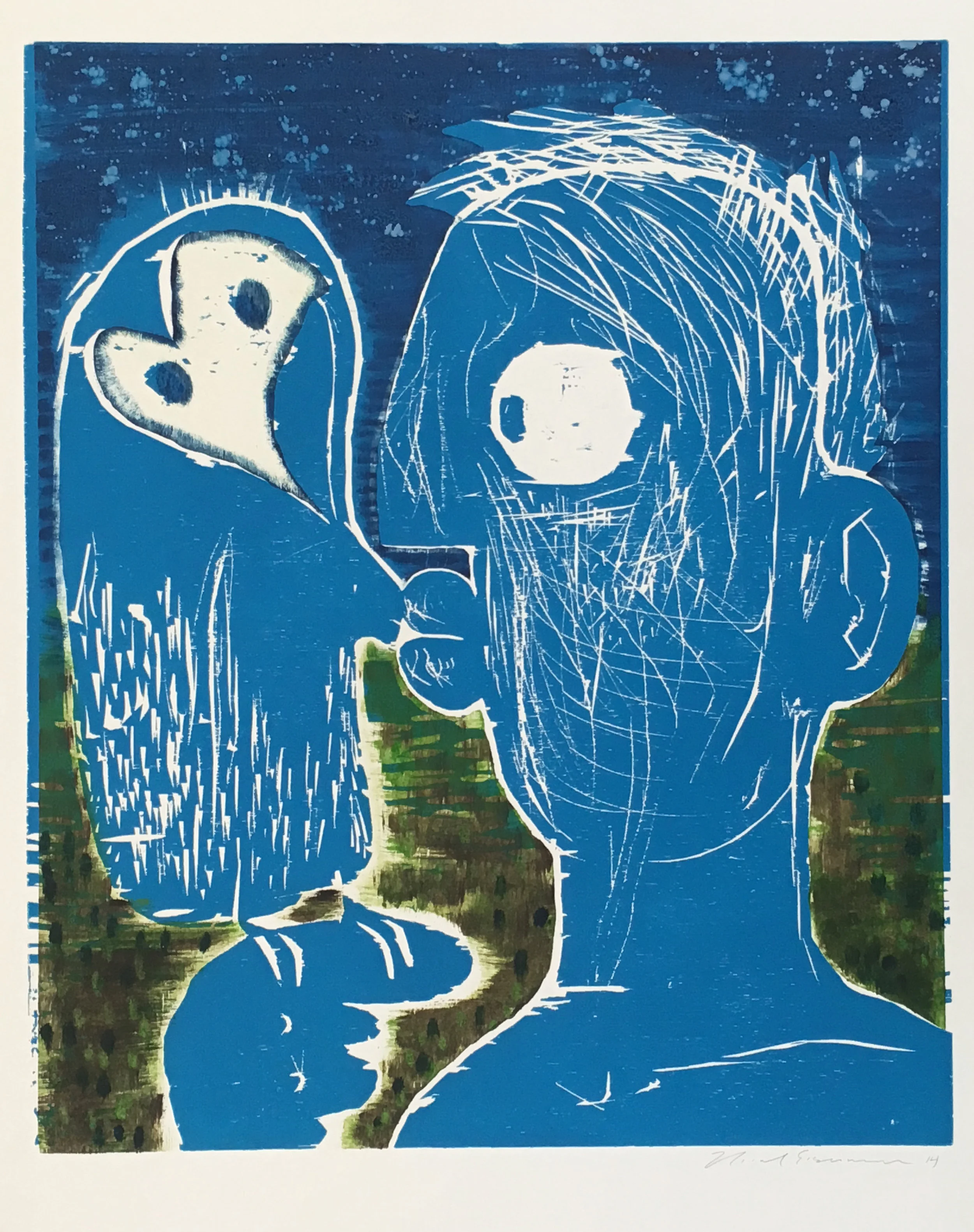Untitled (IV) , 2014 Monoprint Image size: 23 5/8 x 19 3/4 inches Paper size: 27 5/8 x 23 5/8 inches Series of 8