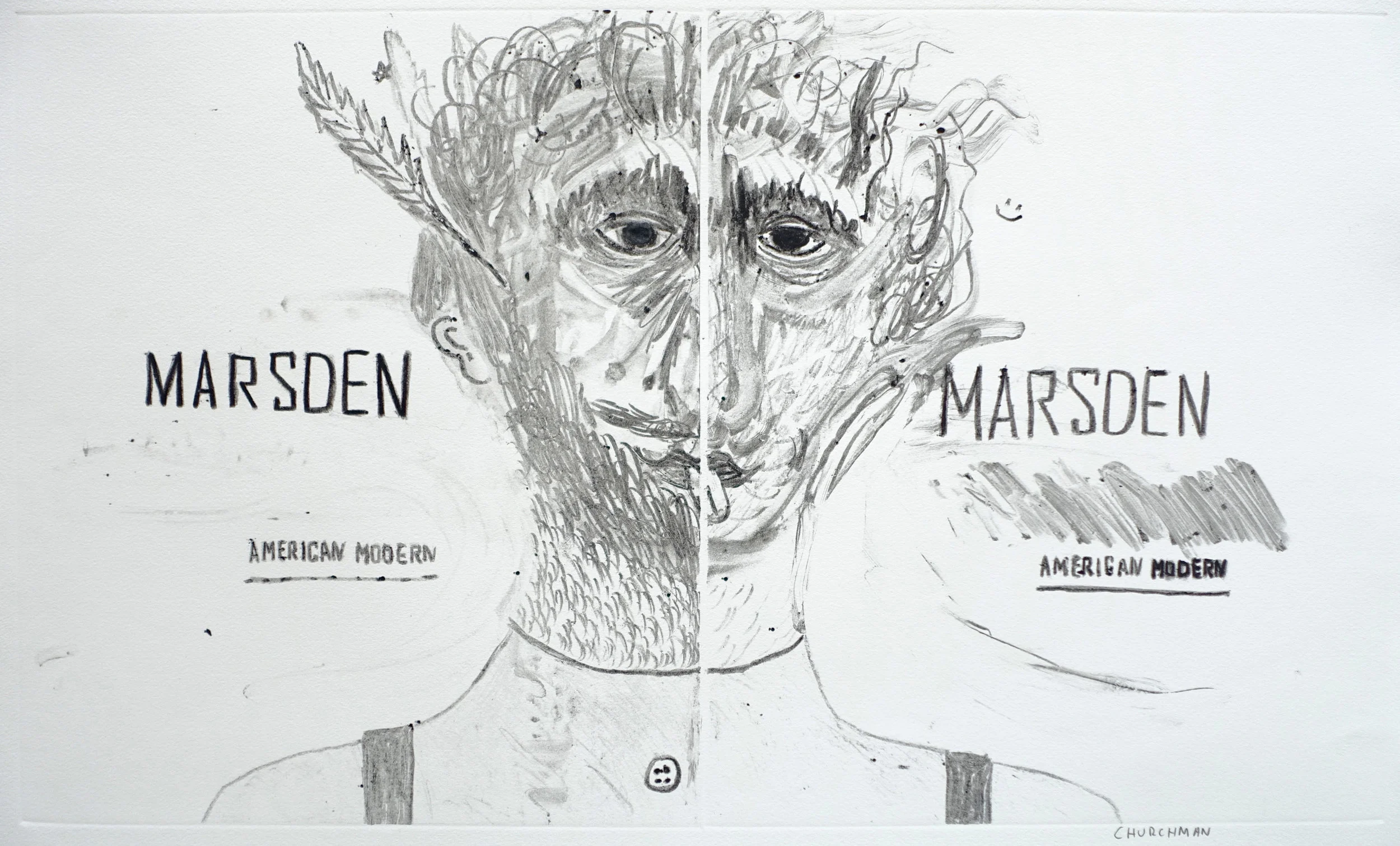   Marsden Hartley (III) , 2013 Image Size: 16.25 x 27.5 inches Paper Size: 20.75 x 30 inches Series of 3 