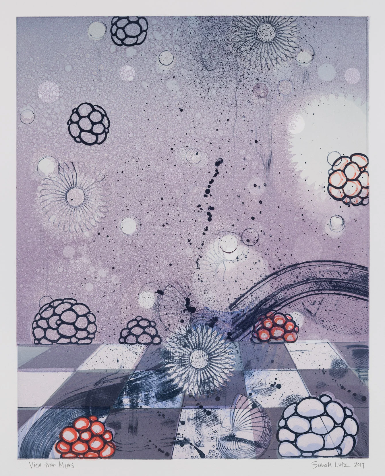 View from Marz (III) , 2017 Monoprint Image Size: 20 x 16 inches Paper Size: 30 x 22 inches Series of 15