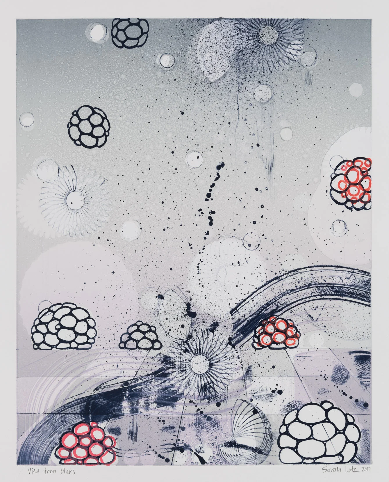 View from Marz (VI) , 2017 Monoprint Image Size: 20 x 16 inches Paper Size: 30 x 22 inches Series of 15