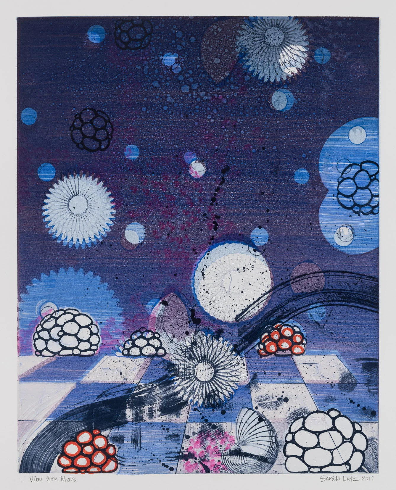View from Marz (XV) , 2017 Monoprint Image Size: 20 x 16 inches Paper Size: 30 x 22 inches Series of 15