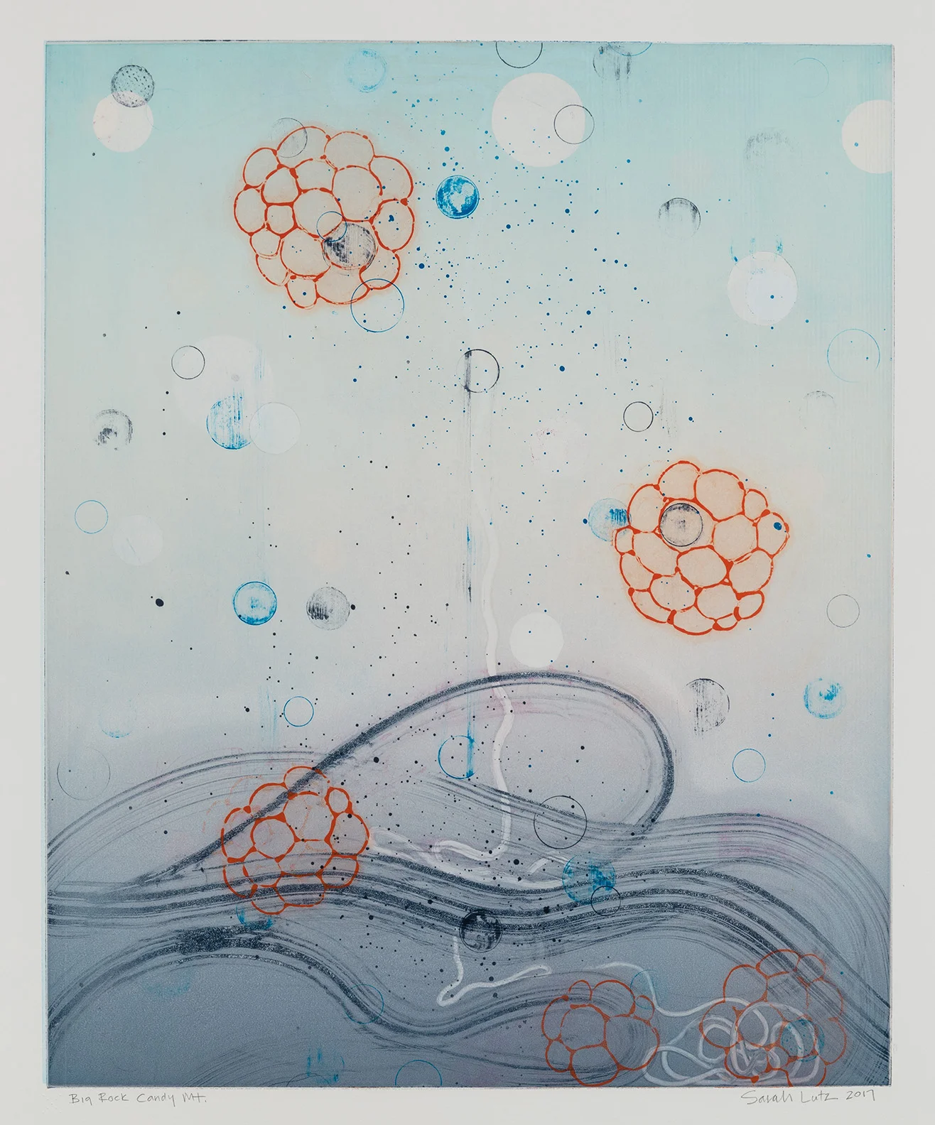 Big Rock Candy Mountain (X) , 2017 Monotype Image Size: 20 x 16 inches Paper Size: 30 x 22 inches Series of 16