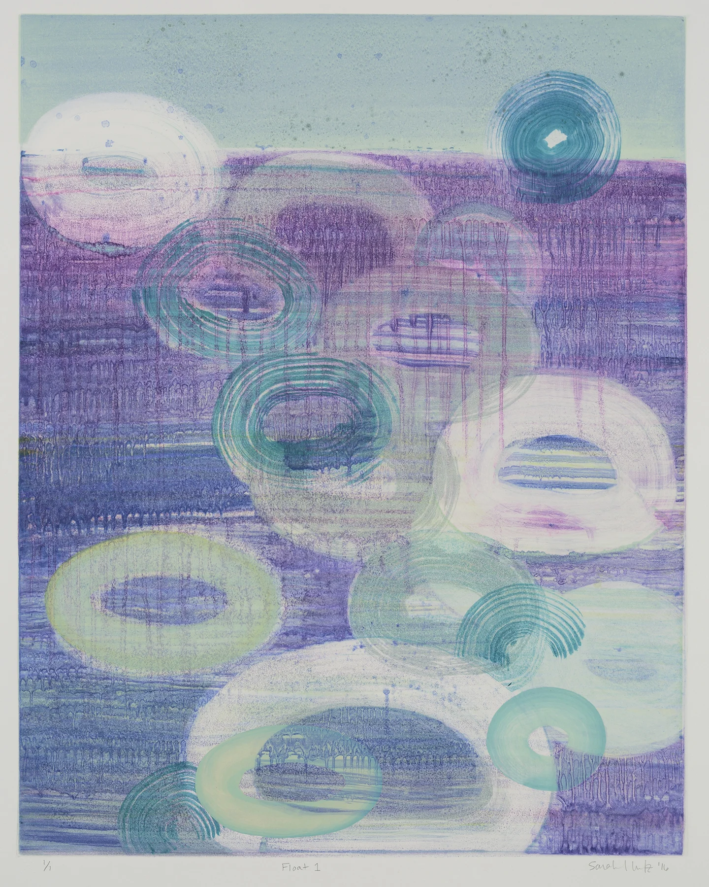 Float (I) , 2016 Monotype Image Size: 20 x 16 inches Paper Size: 30 x 22 inches Series of 8