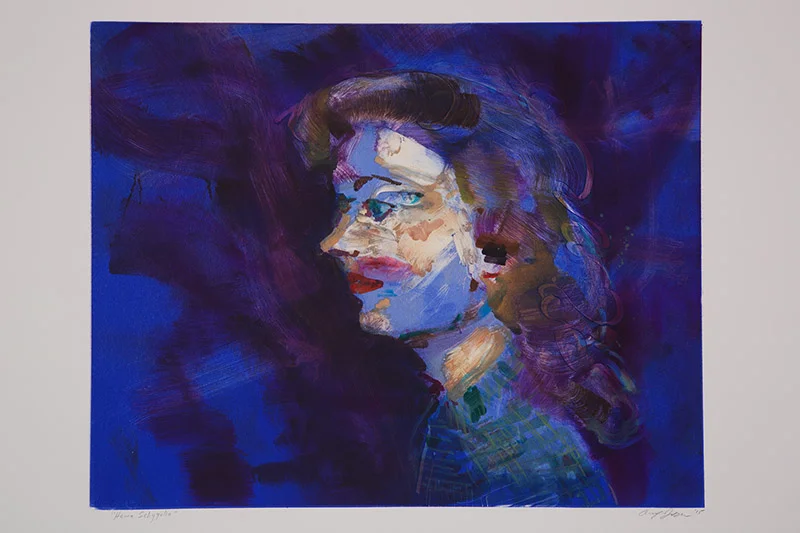 Hanna Schygulla , 2015 Monotype Image Size: 16 x 20 inches Paper Size: 22 x 30 inches Series of 24