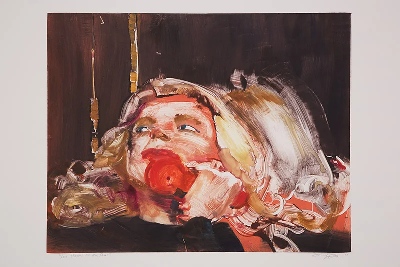 Love Streams On The Phone , 2015 Monotype Image Size: 16 x 20 inches Paper Size: 22 x 30 inches Series of 24