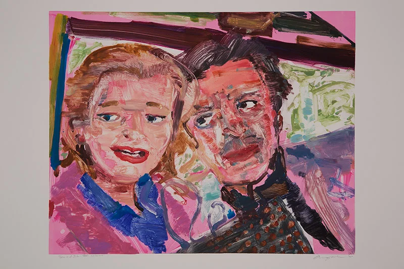 Gena and John Taxi Welcome , 2015 Monotype Image Size: 16 x 20 inches Paper Size: 22 x 30 inches Series of 24