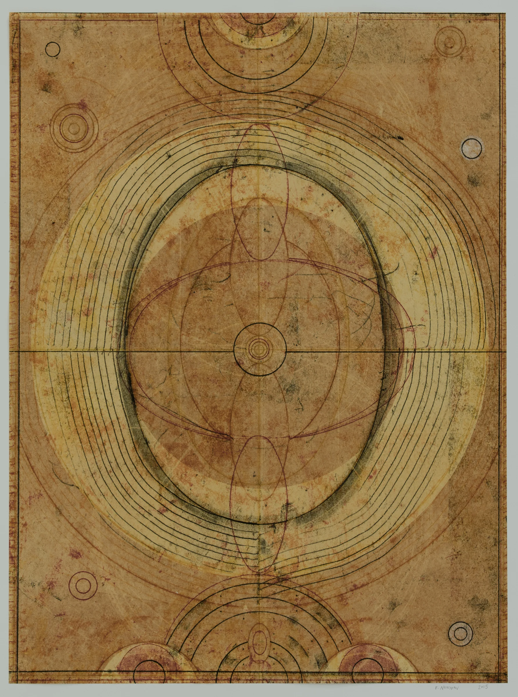 Untitled (VI) , 2015 Monotype Image Size: 20 x 16 inches Paper Size: 30 x 22 inches Edition of 15