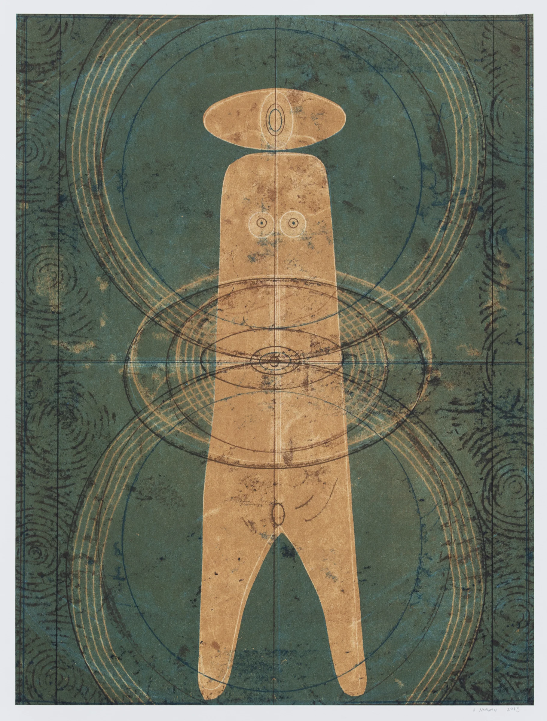 Untitled (X) , 2015 Monotype Image Size: 20 x 16 inches Paper Size: 30 x 22 inches Edition of 15