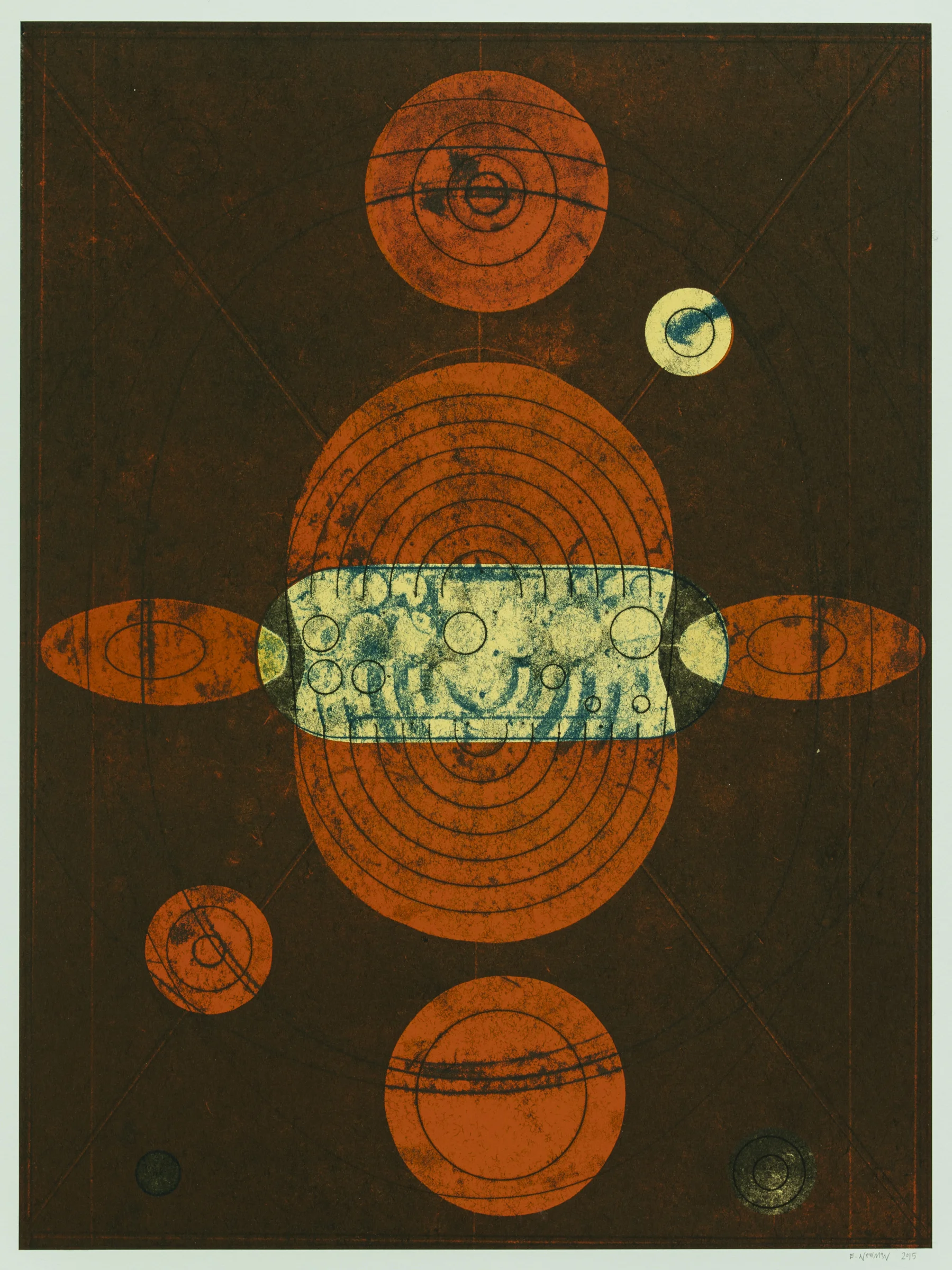 Untitled (IX) , 2015 Monotype Image Size: 20 x 16 inches Paper Size: 30 x 22 inches Edition of 15