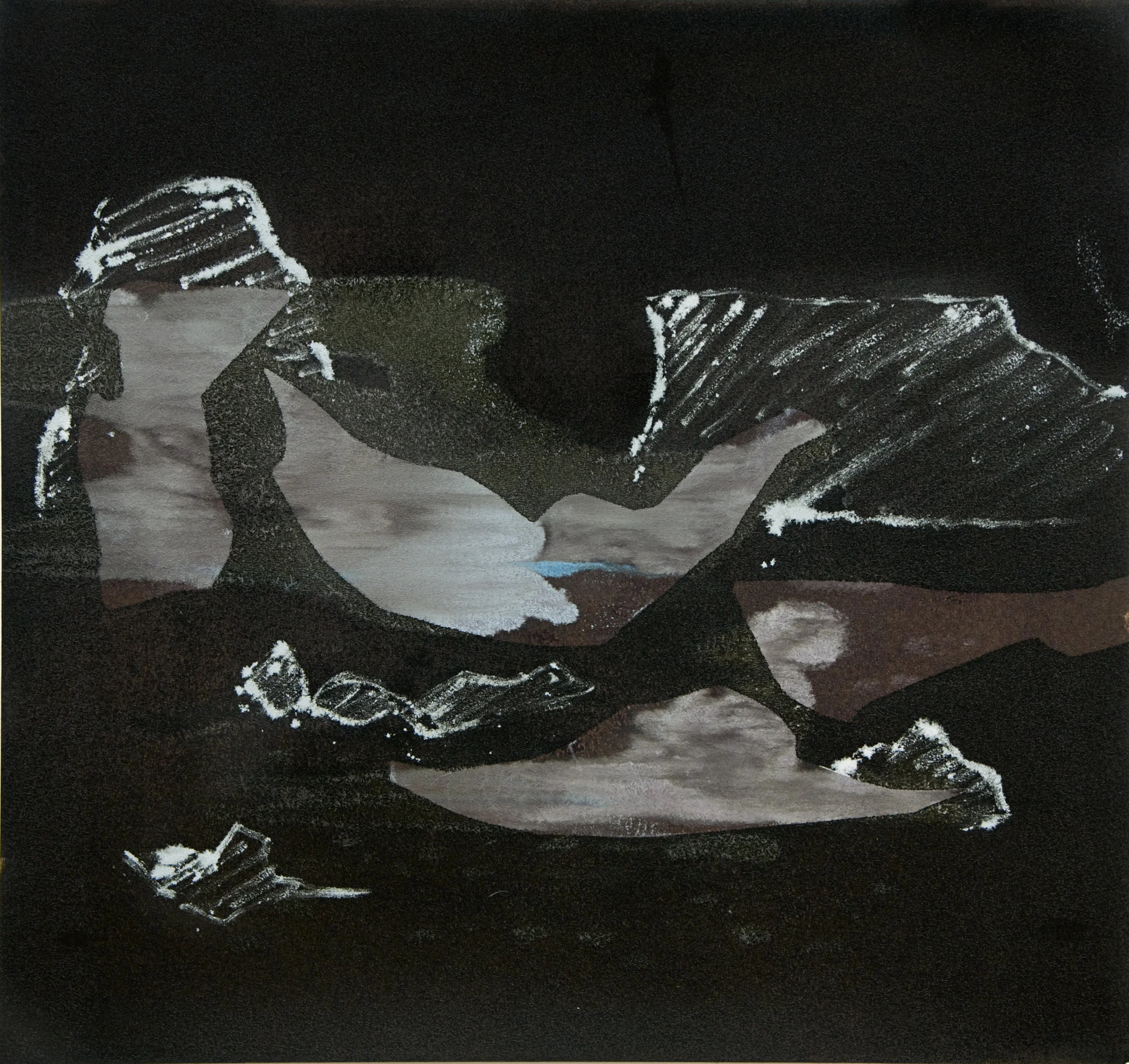 Icebergs of Antartica V , 2008 Monotype Image & paper size: 30.25 x 42.5 inches Edition of 5