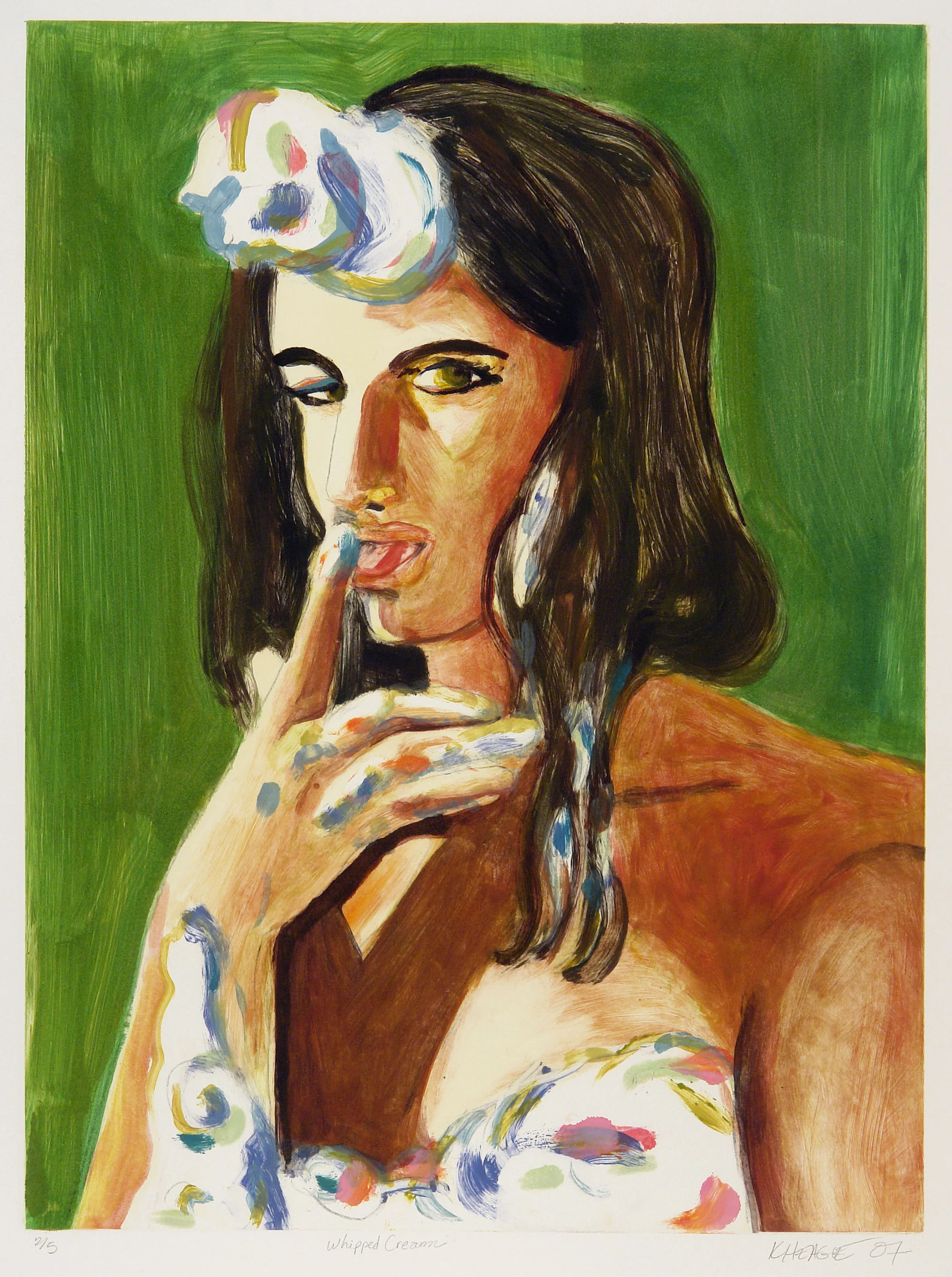 Whipped Cream (II) , 2007 Monotype Image size: 24 x 17.5 inches Paper size: 30 x 22 inches Series of 5