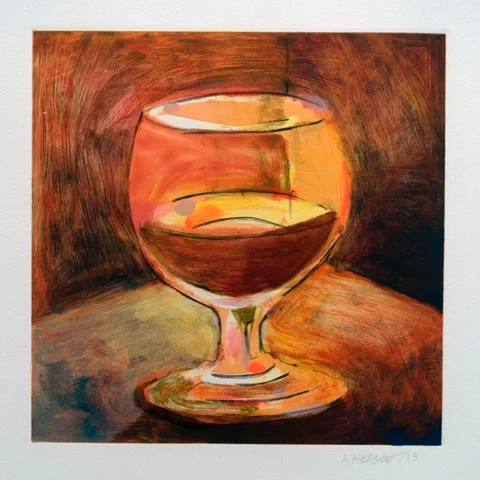 Whiskey (I) , 2015 Monotype Image size: 9.75 x 10 inches Paper size: 22 x 15 inches Series of 4
