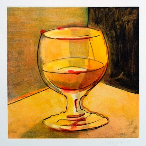 Whiskey (IV) , 2015 Monotype Image size: 9.75 x 10 inches Paper size: 22 x 15 inches Series of 4