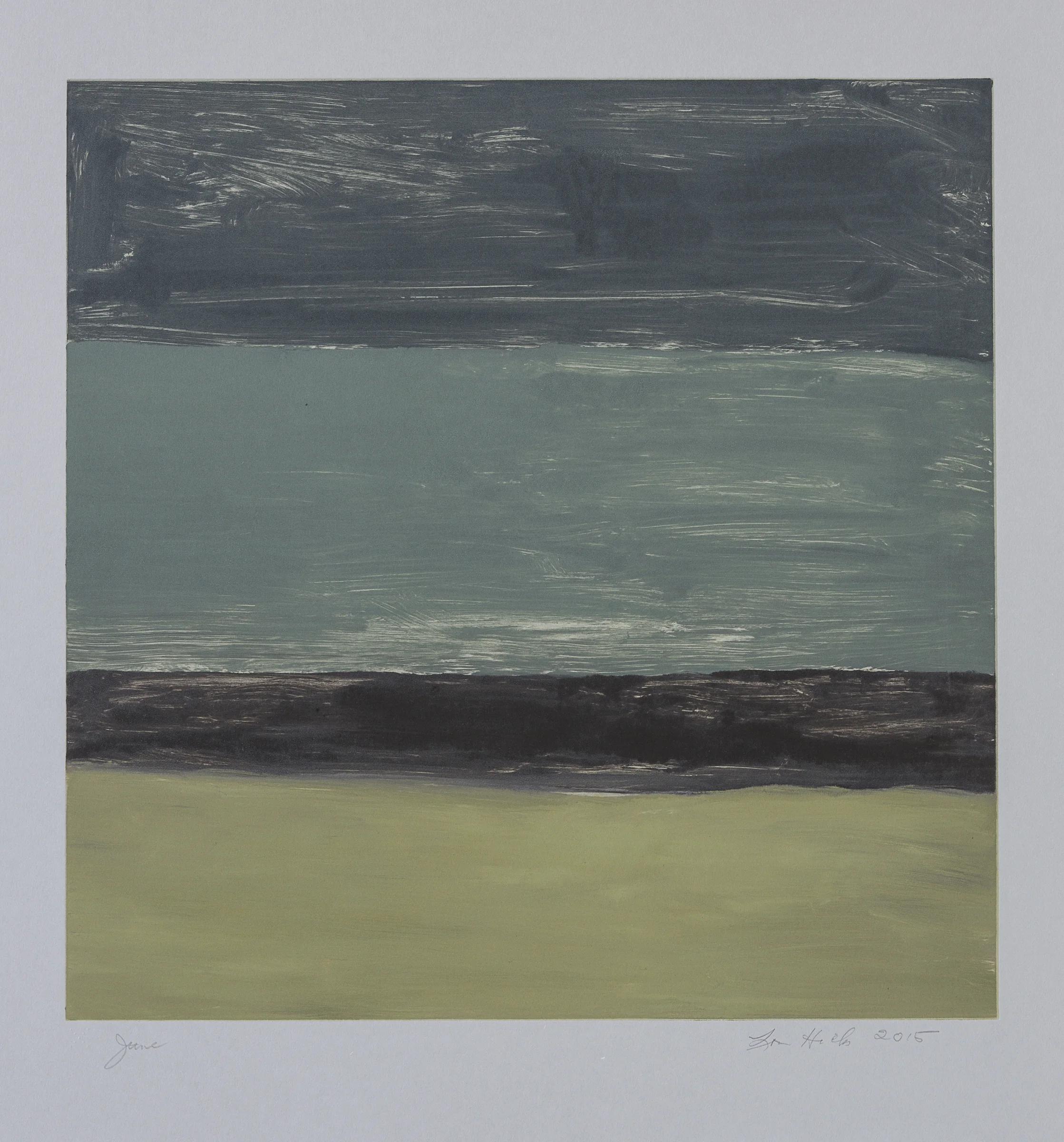 June , 2015 Monotype Image size: Paper size: 22 x 30 inches Series of 21