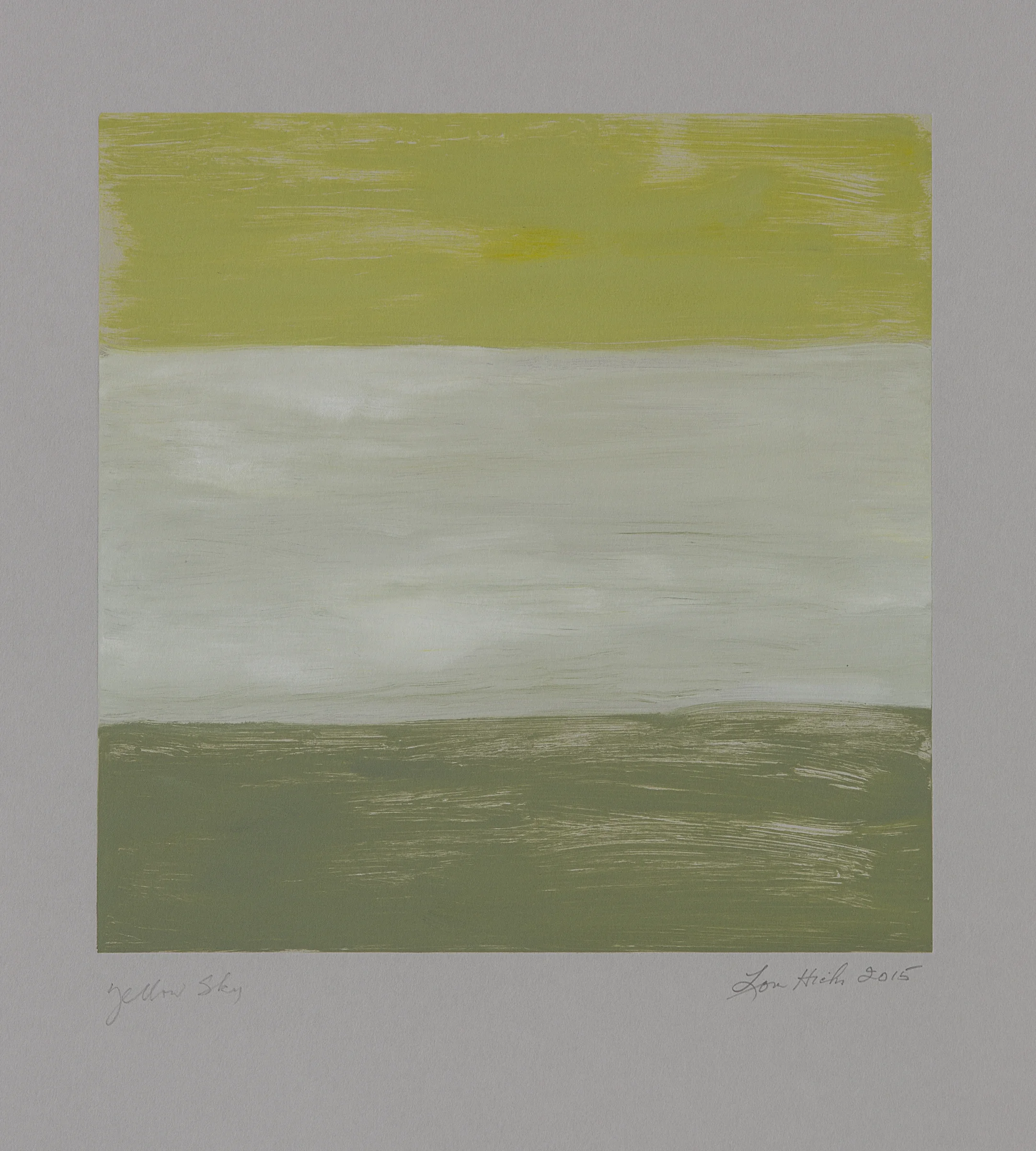 Yellow Sky , 2015 Monotype Image size: Paper size: 22 x 30 inches Series of 21
