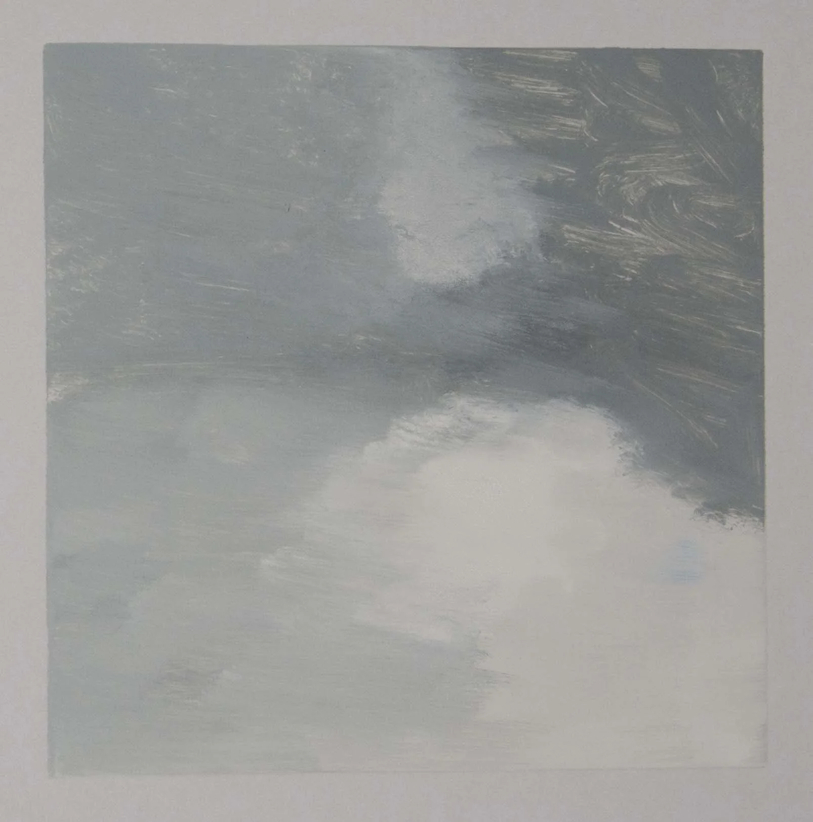 Views from the Shop (Light Tan) , 2016 Monotype Image size: 7 x 7 inches Book size: 12.25 x 12.25 inches Edition of 10 books with 8 unique monotypes