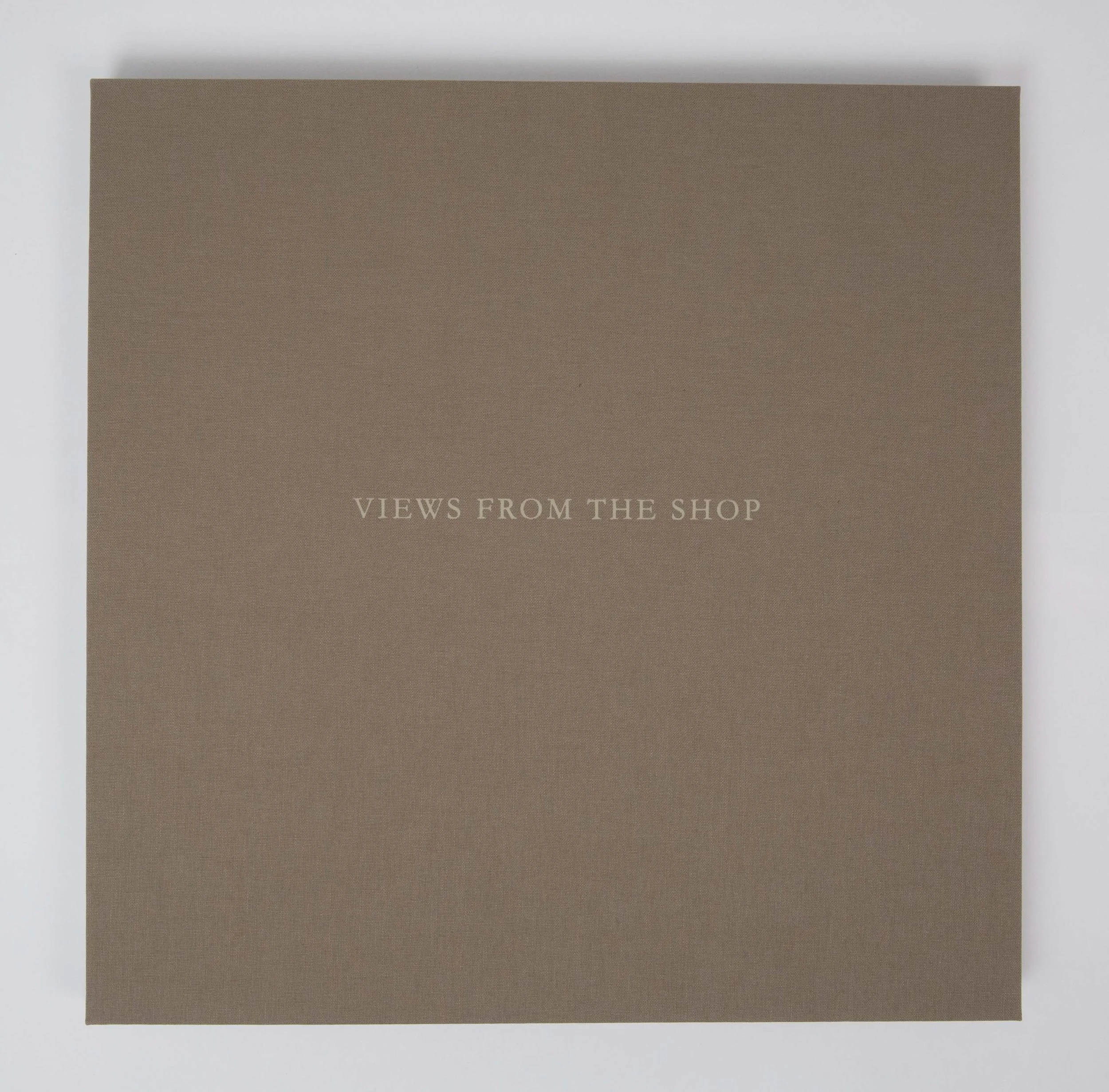 Views from the Shop (Dark Tan) , 2016 Monotype Book (Cover) Image size: 7 x 7 inches Book size: 12.25 x 12.25 inches Edition of 10 books with 8 unique monotypes