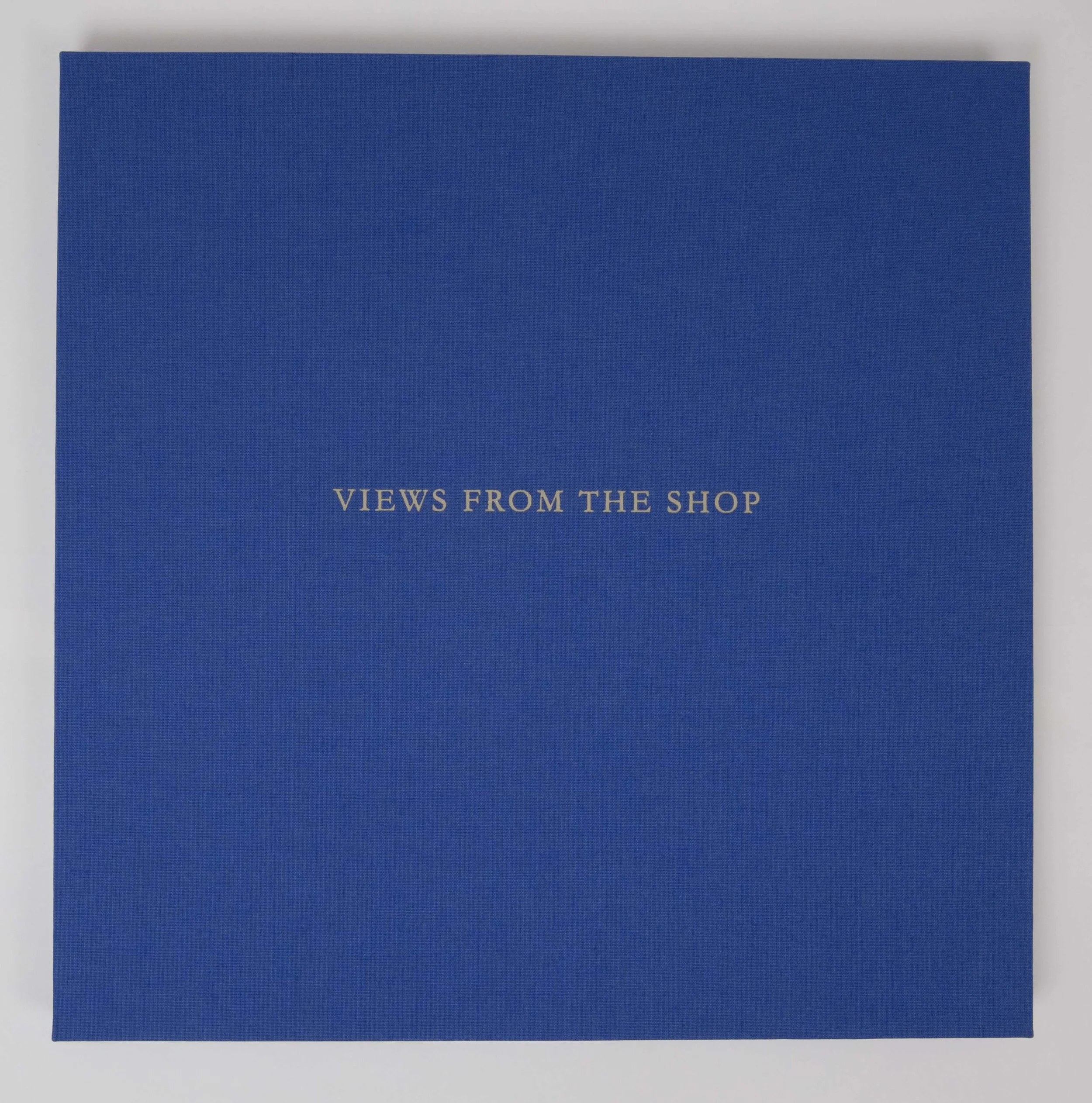 Views from the Shop (Blue) , 2016 Monotype Book (Cover) Image size: 7 x 7 inches Book size: 12.25 x 12.25 inches Edition of 10 books with 8 unique monotypes