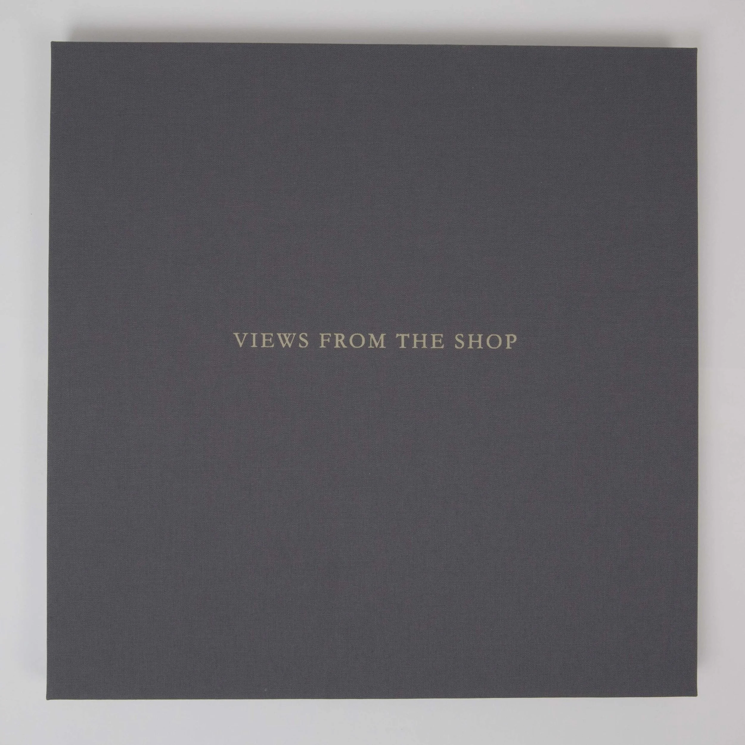 Views from the Shop (Dark Grey) , 2016 Monotype Book (Cover) Image size: 7 x 7 inches Book size: 12.25 x 12.25 inches Edition of 10 books with 8 unique monotypes