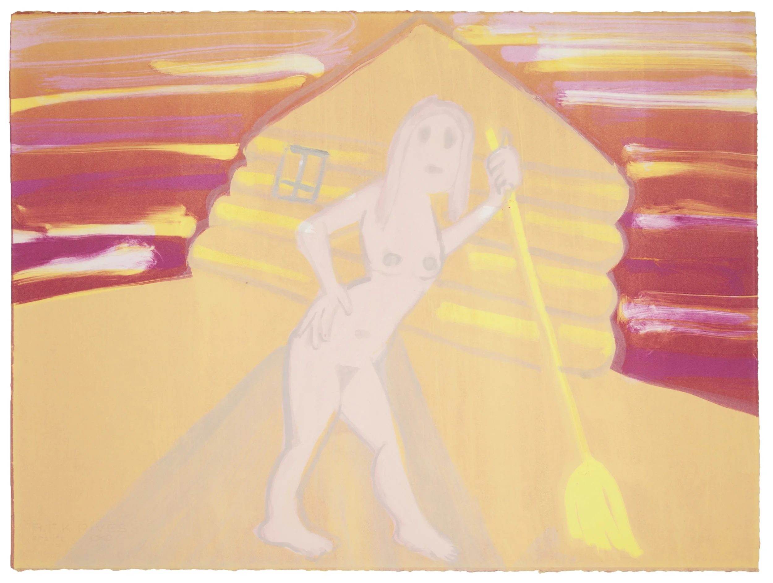 “Day Tripper”, 2018 Monotype Image & paper size: 22 x 30 inches Series of 5