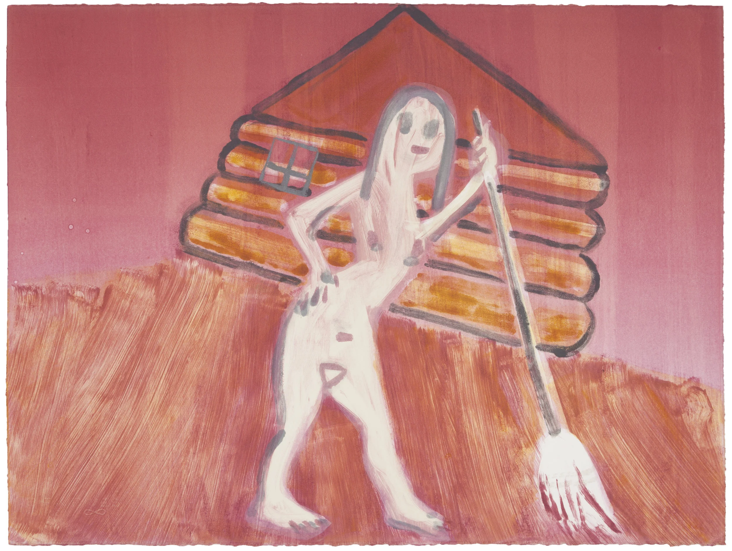 “Behind the House on the Hill”, 2018 Monotype Image & paper size: 22 x 30 inches Series of 4