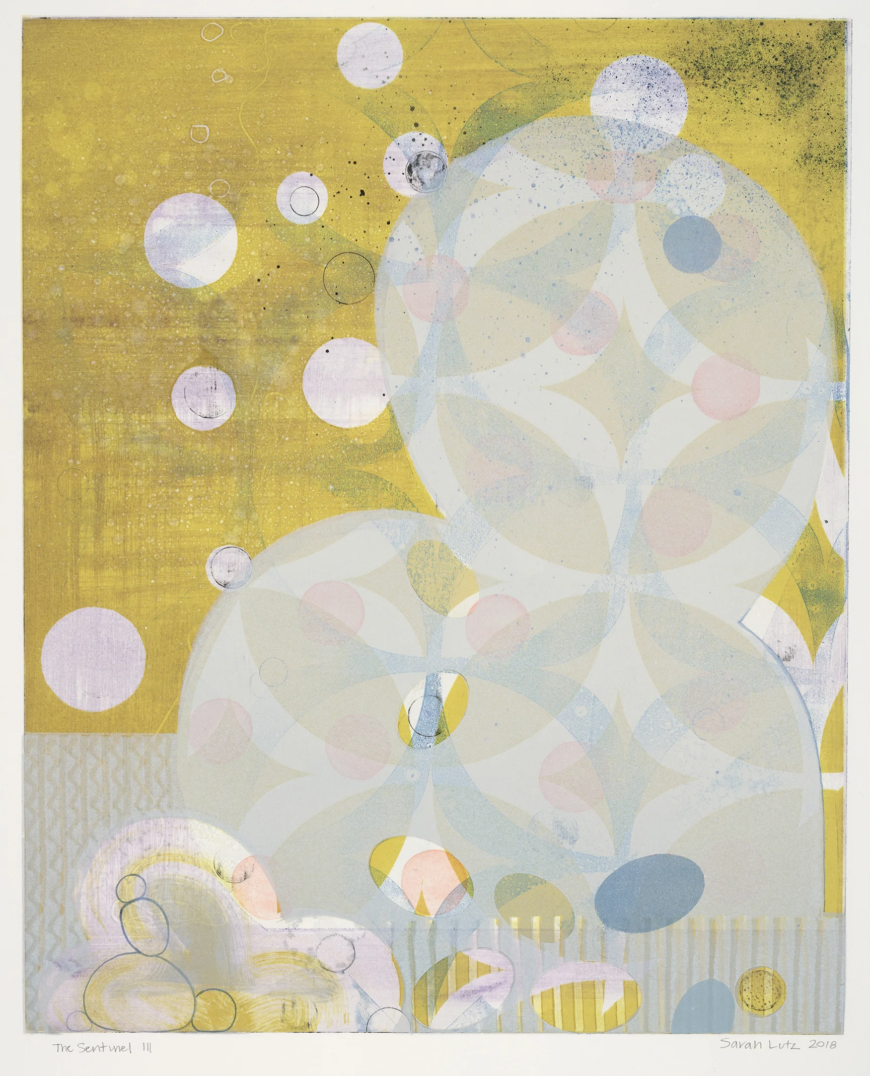The Sentinel III , 2018 Monotype Image size: 20 x 16 inches Paper size: 30 x 22 inches Series of 12