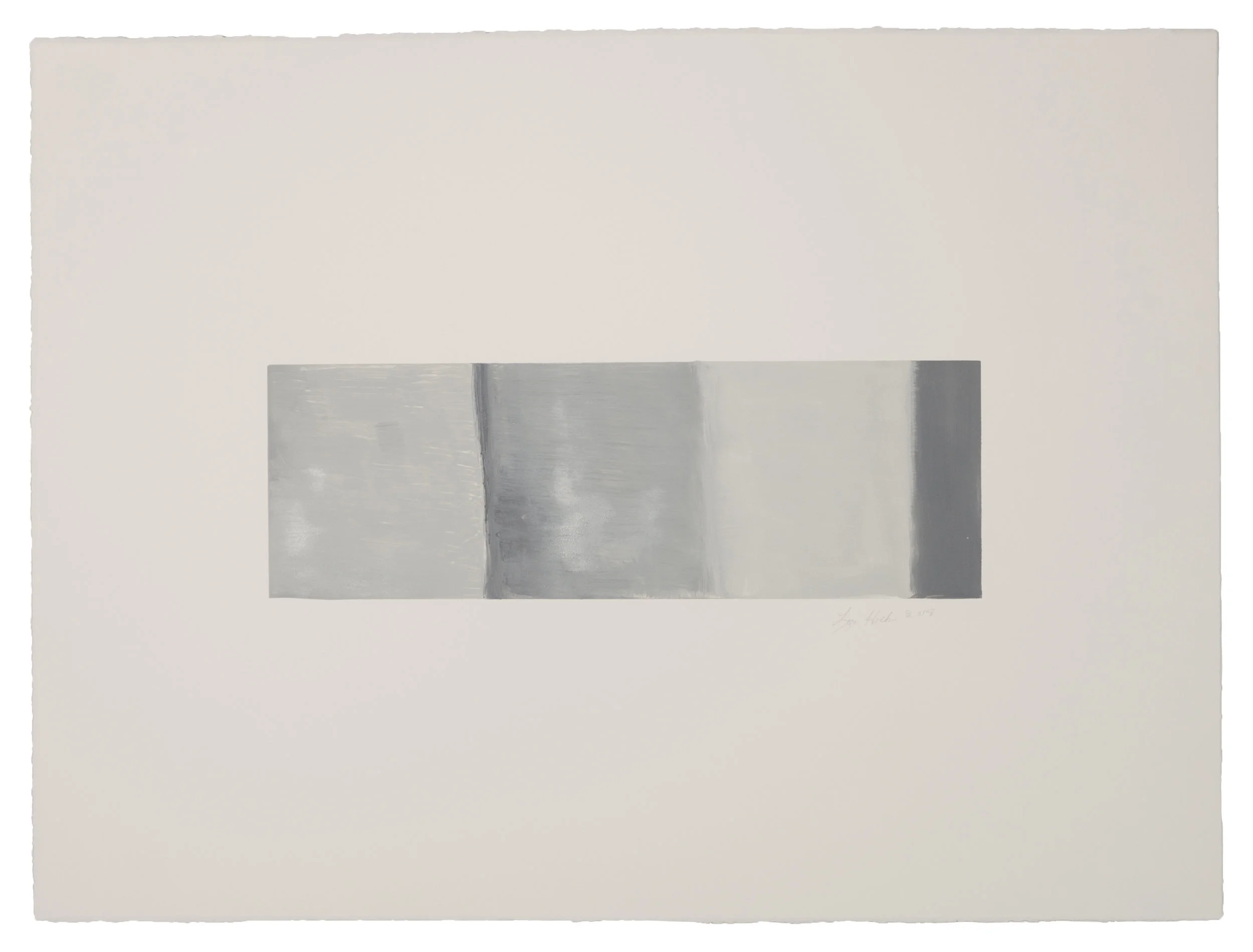 Untitled (I) , 2018 Monotype Image Size: 6 x 18 inches Paper Size: 22 x 30 inches