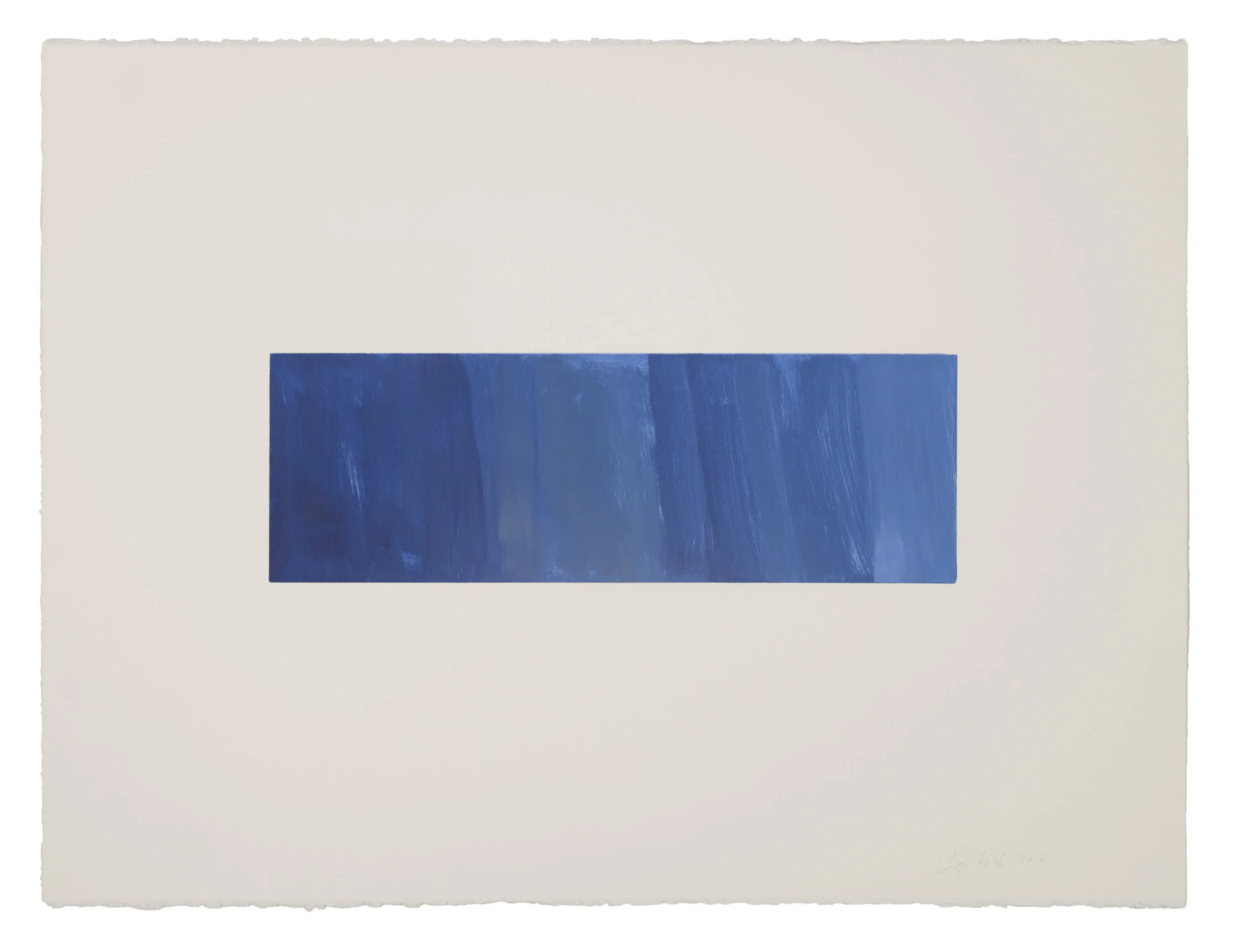 Untitled (III) , 2018 Monotype Image Size: 6 x 18 inches Paper Size: 22 x 30 inches