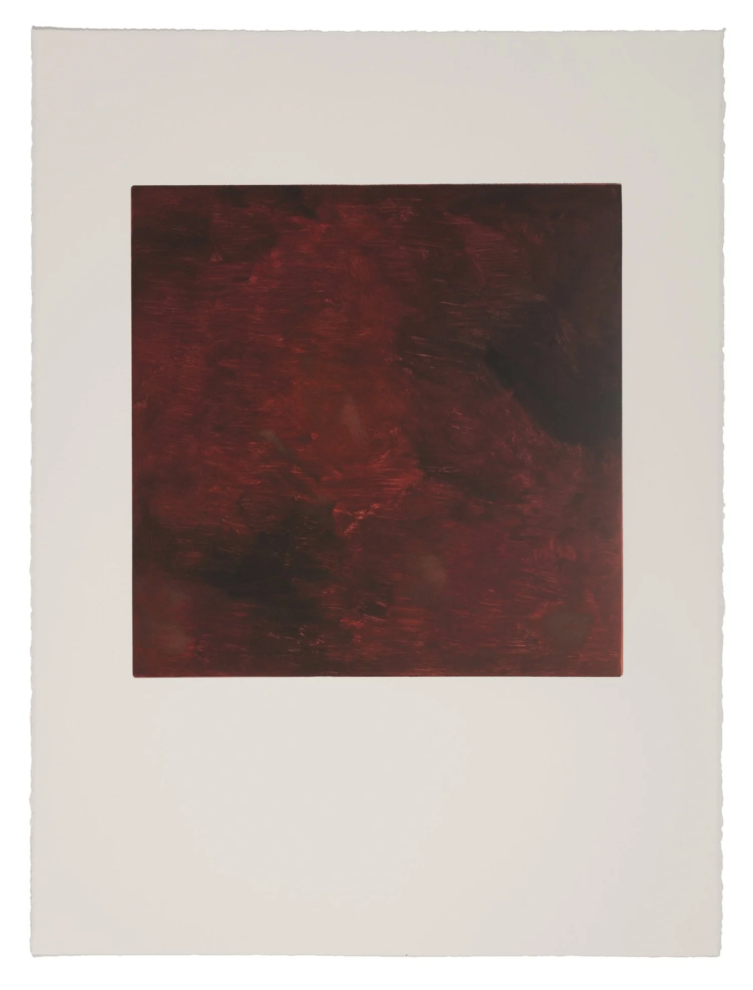 Untitled , 2018 Monotype Image Size: 16 x 16 inches Paper Size: 30 x 22 inches