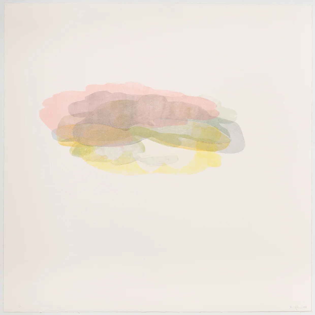 Pile of Puddles VI , 2018 Woodblock Monotypes Image and paper: 30.25 x 30.25 inches Unique