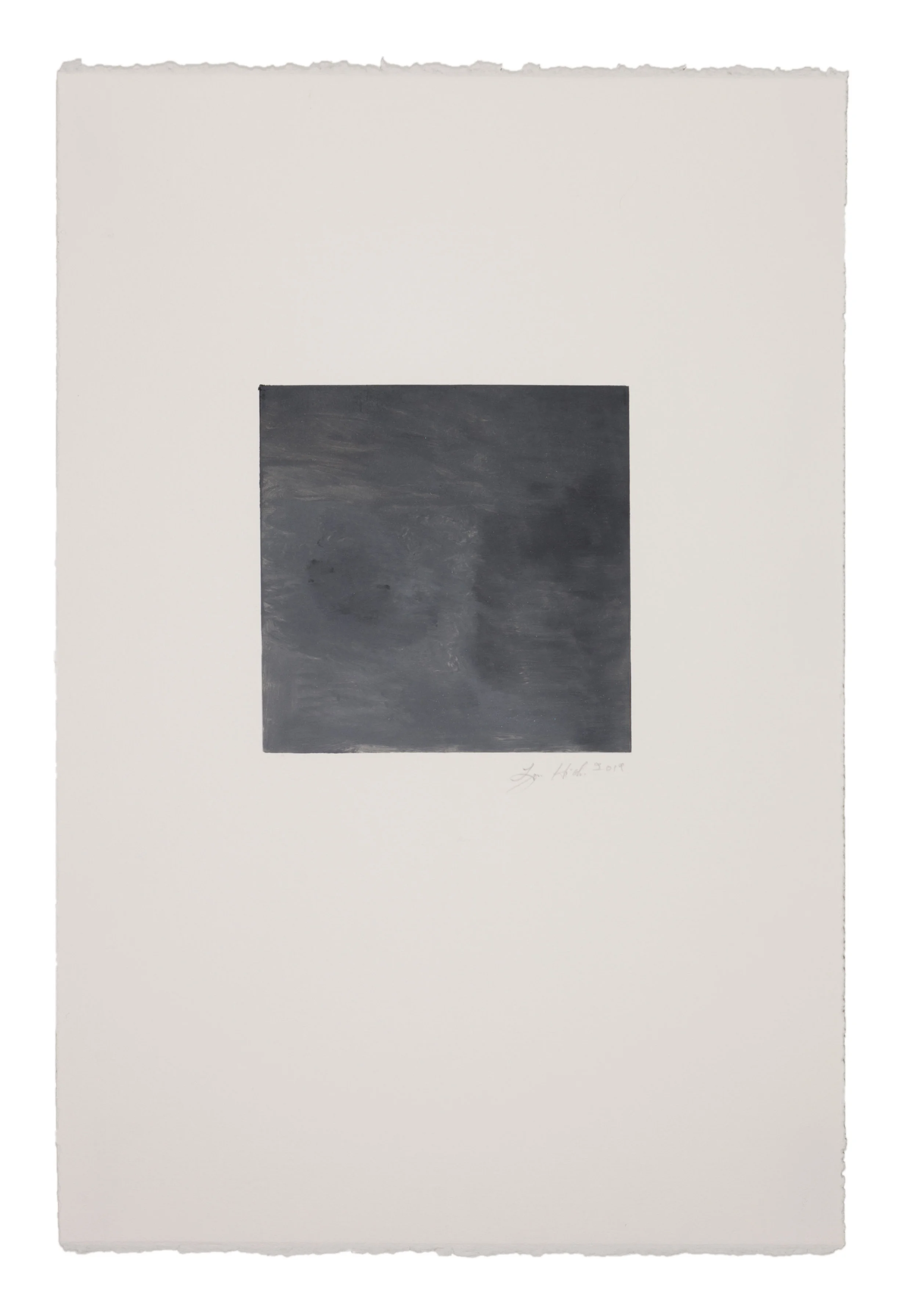 Untitled, 2019 Monotype Image size: 7 x 7 inches Paper size: 22 x 15 inches