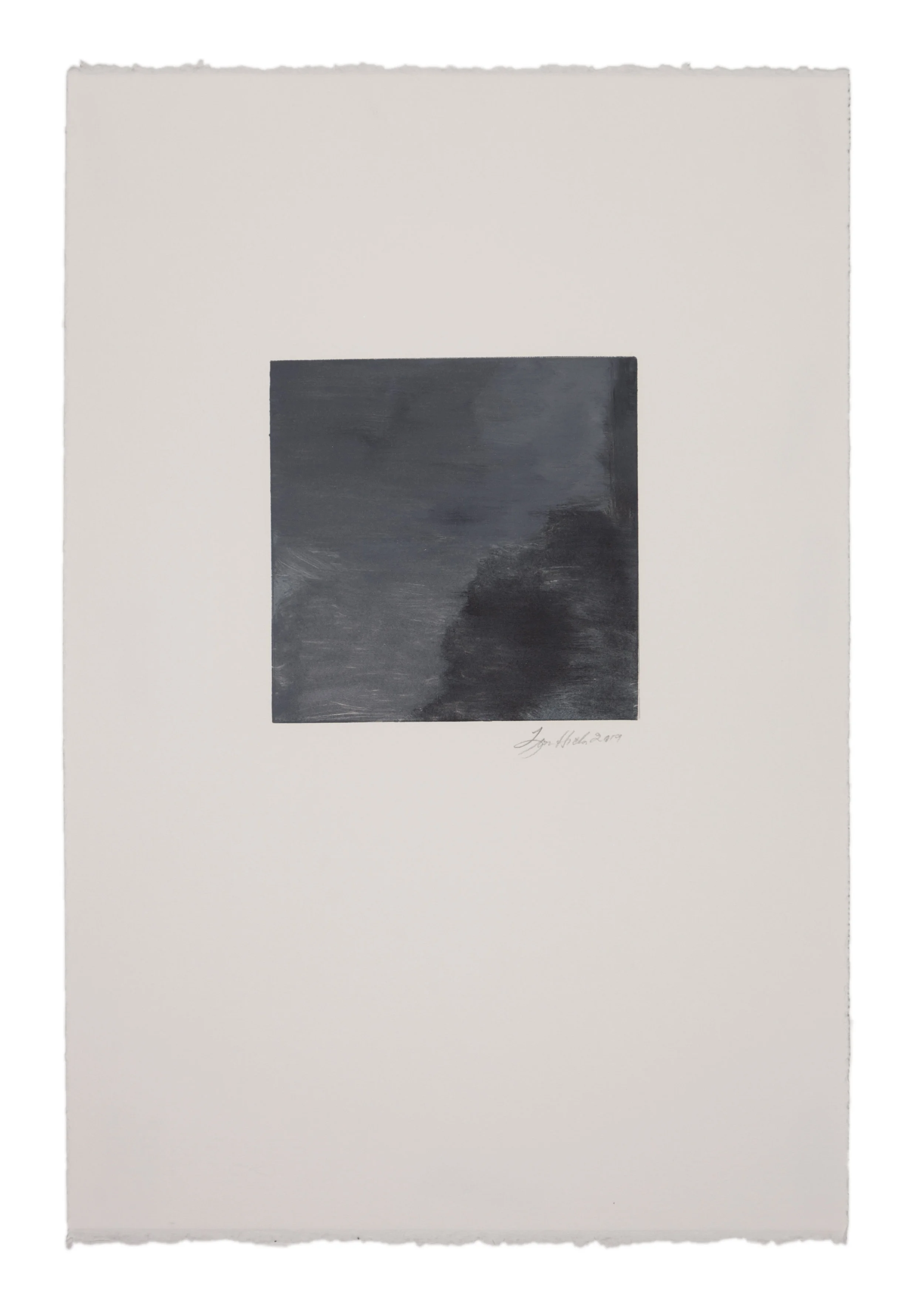 Untitled, 2019 Monotype Image size: 7 x 7 inches Paper size: 22 x 15 inches