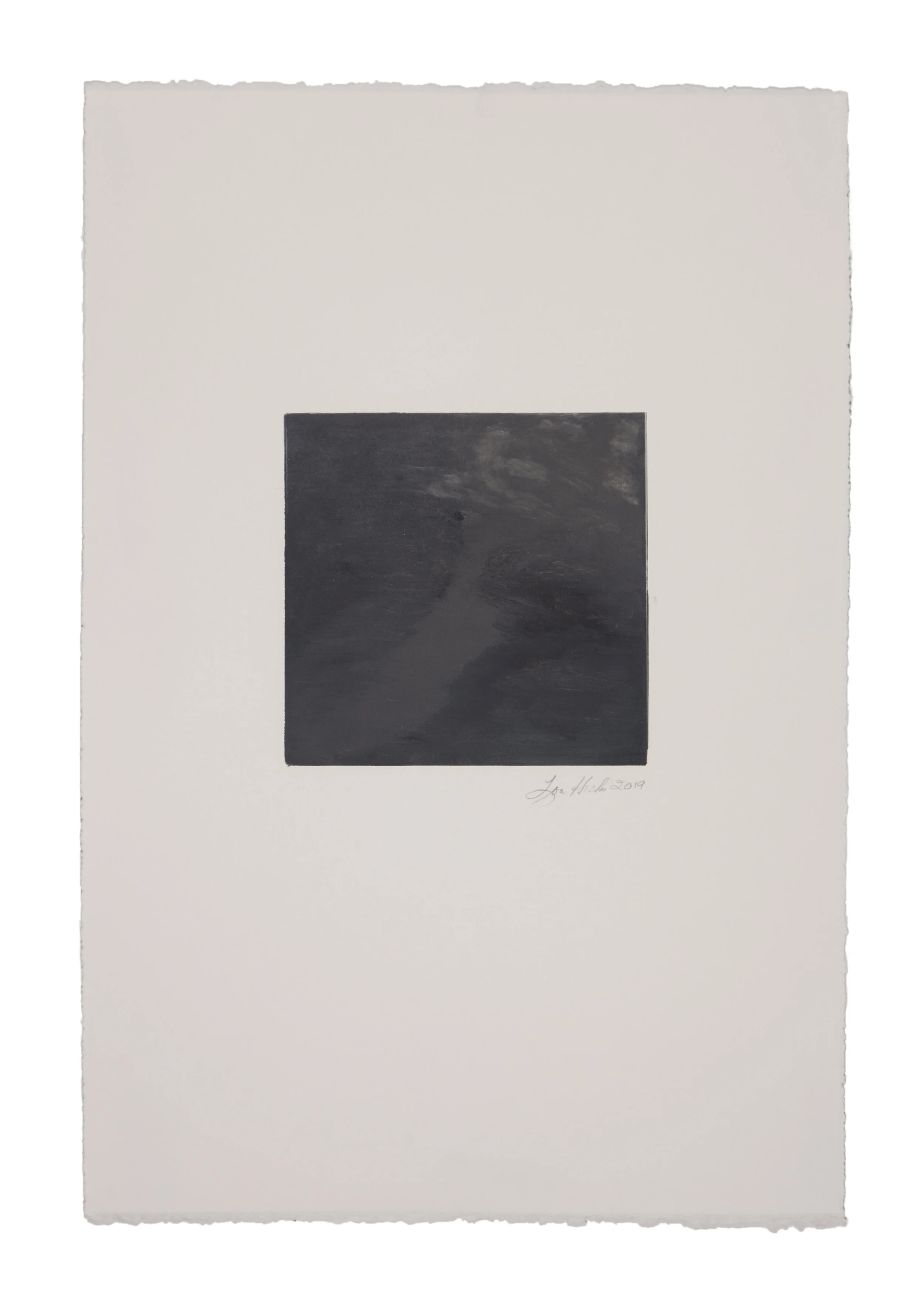 Untitled, 2019 Monotype Image size: 7 x 7 inches Paper size: 22 x 15 inches