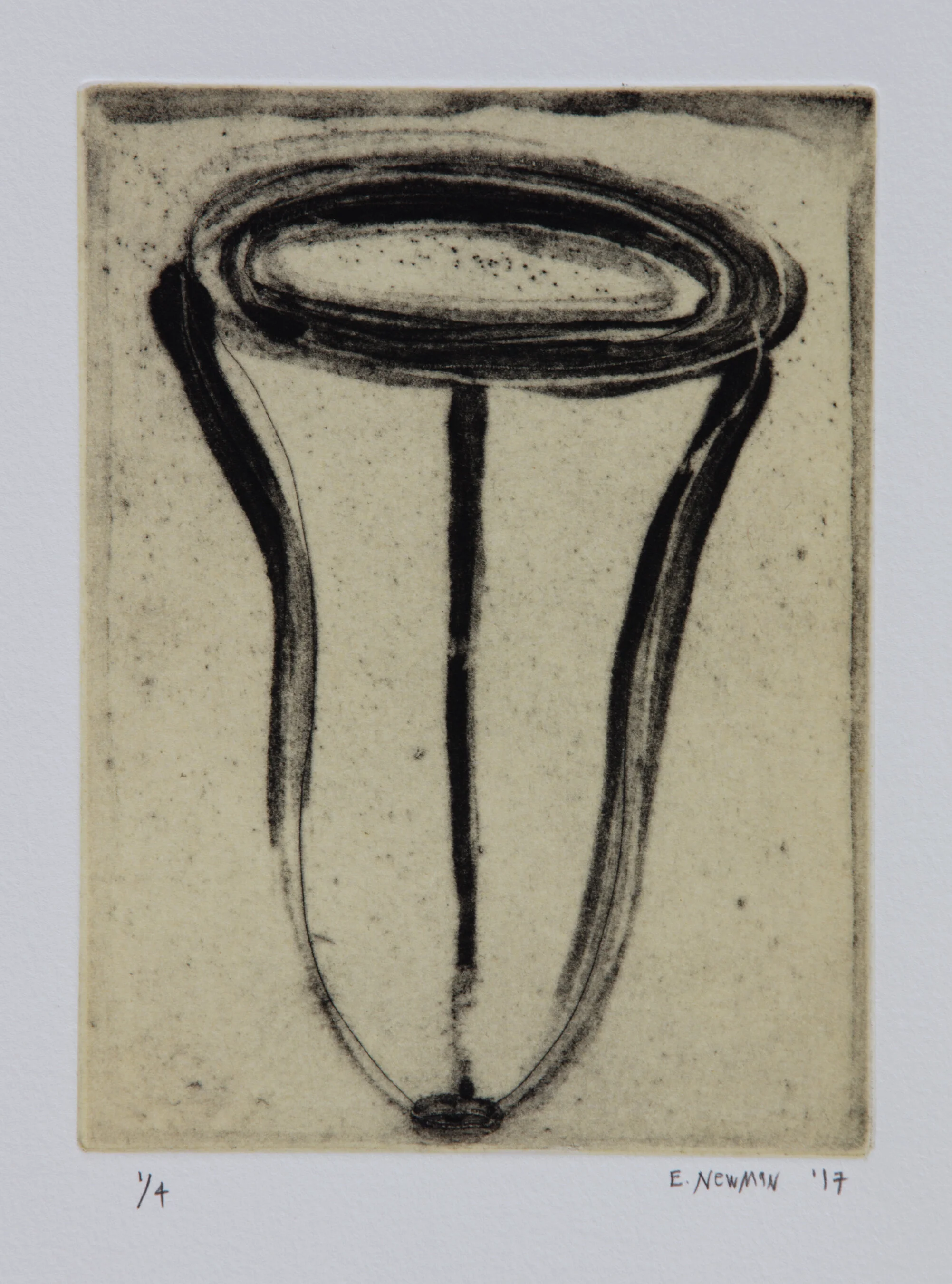   Flower Child IV , 2017 Etching Image Size: 5.75 x 4.25 inches Paper Size: 15 x 11 inches Edition of 4 