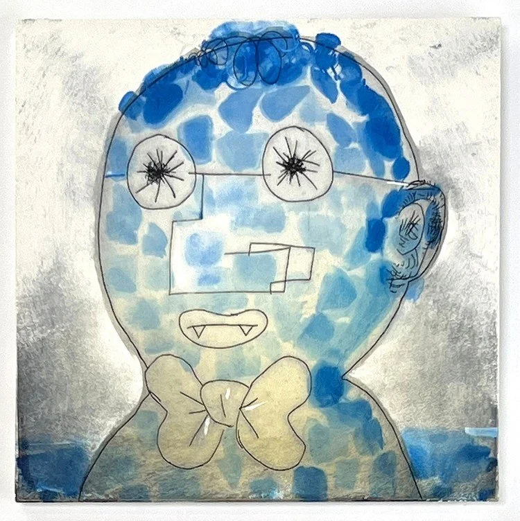 Untitled , 2022 Plaster print with hand coloring 7 x 7 x 1/2 inches                                                                                        Unique