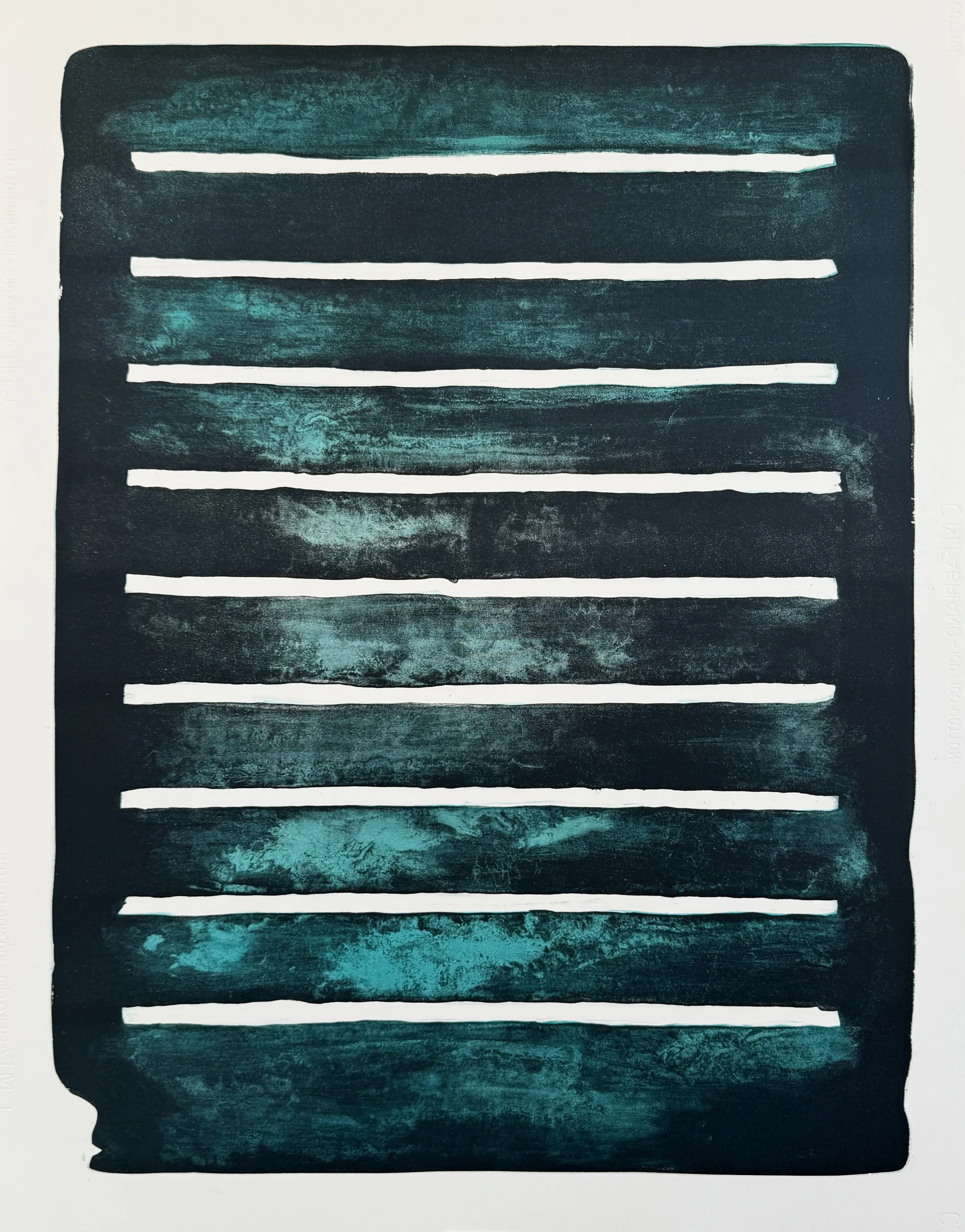 Cenote I , 2021-25 Lithograph with Monotype Image & Paper size: 35 x 26.5 inches Unique, Series of 6