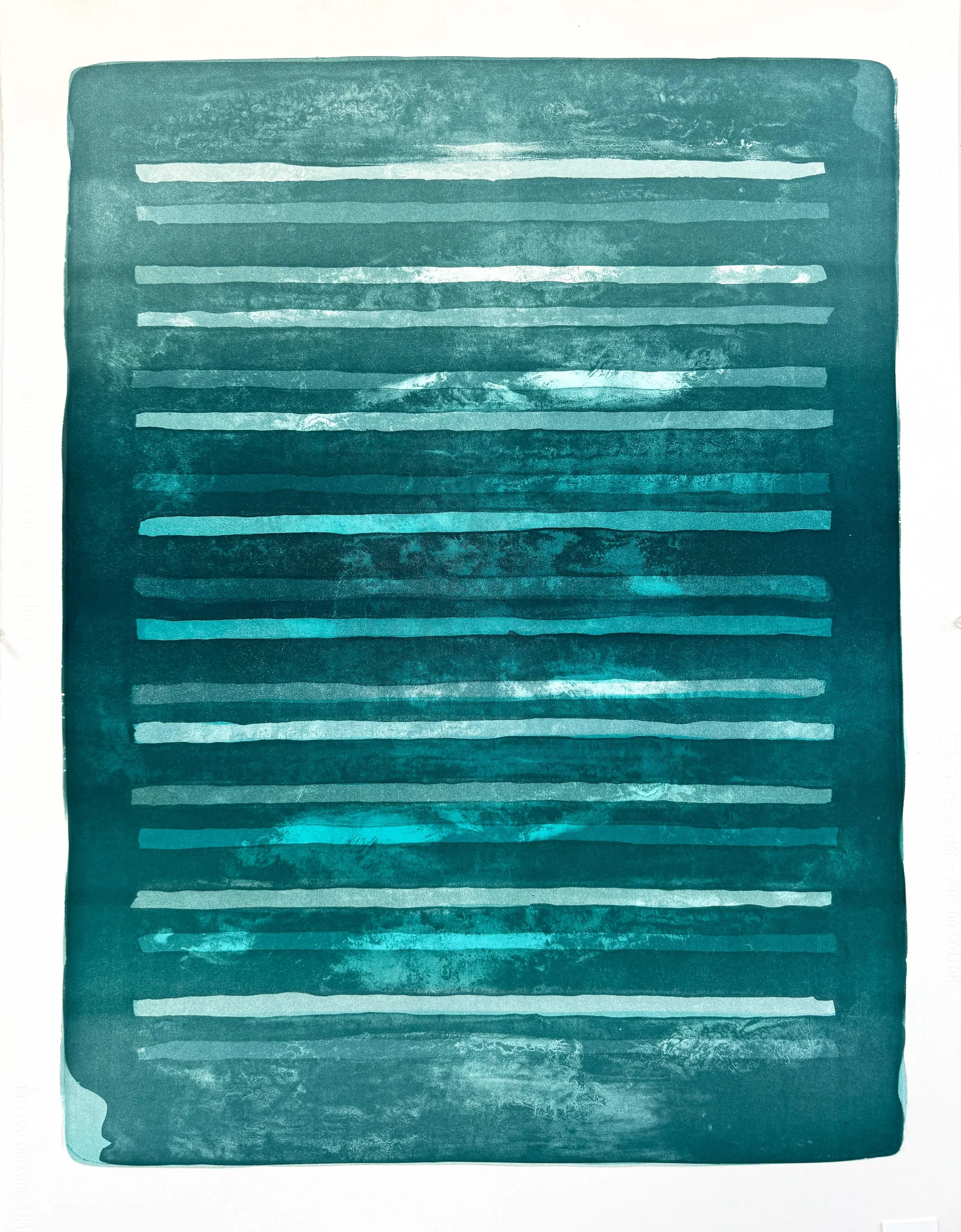 Cenote II , 2021-25 Lithograph with Monotype Image and Paper Size: 35 x 26.5 inches Series of 16 Unique