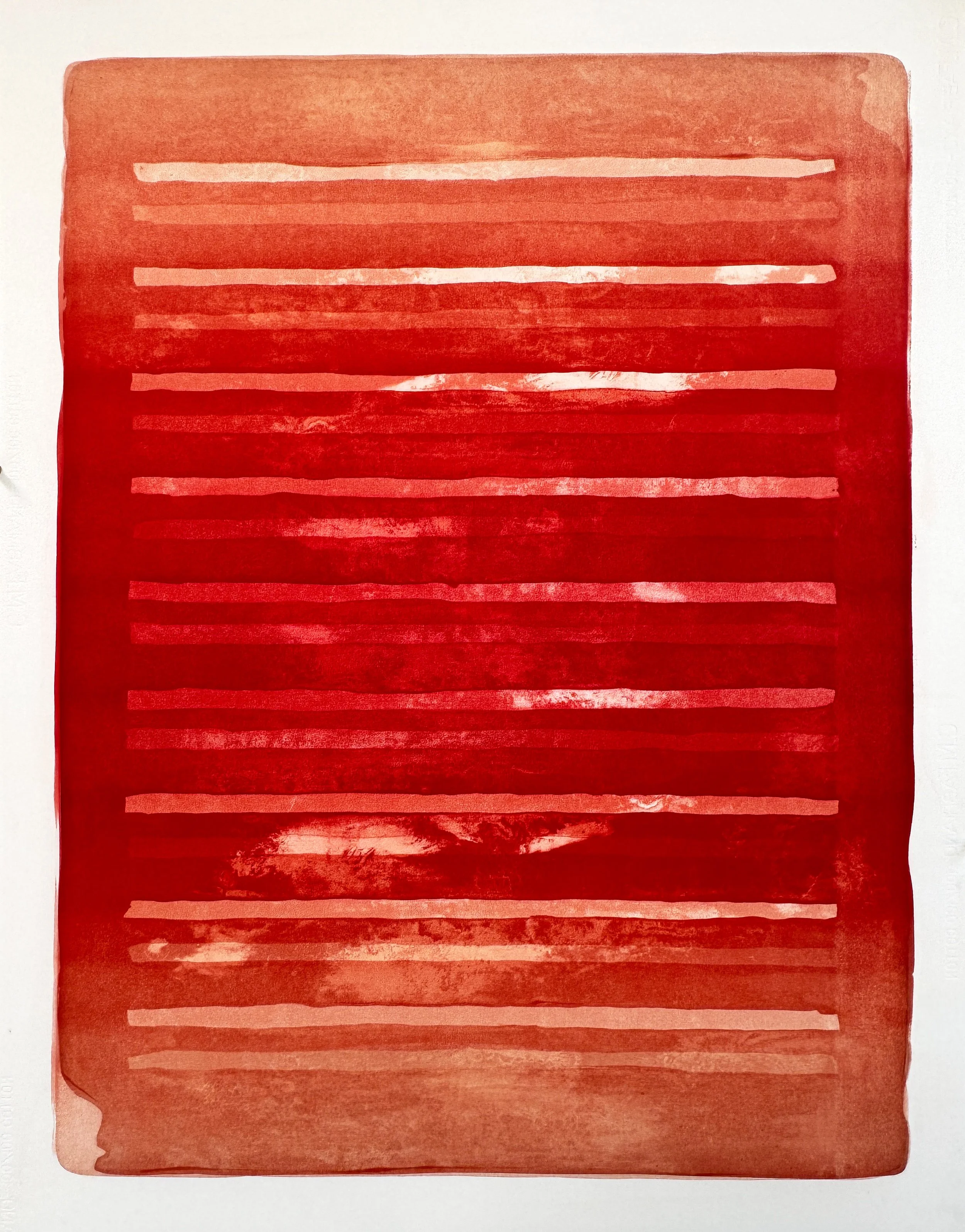Teierra Fuego II , 2021-25 Lithograph with Monotype Image and Paper Size: 35 x 26.5 inches Series of 16 Unique