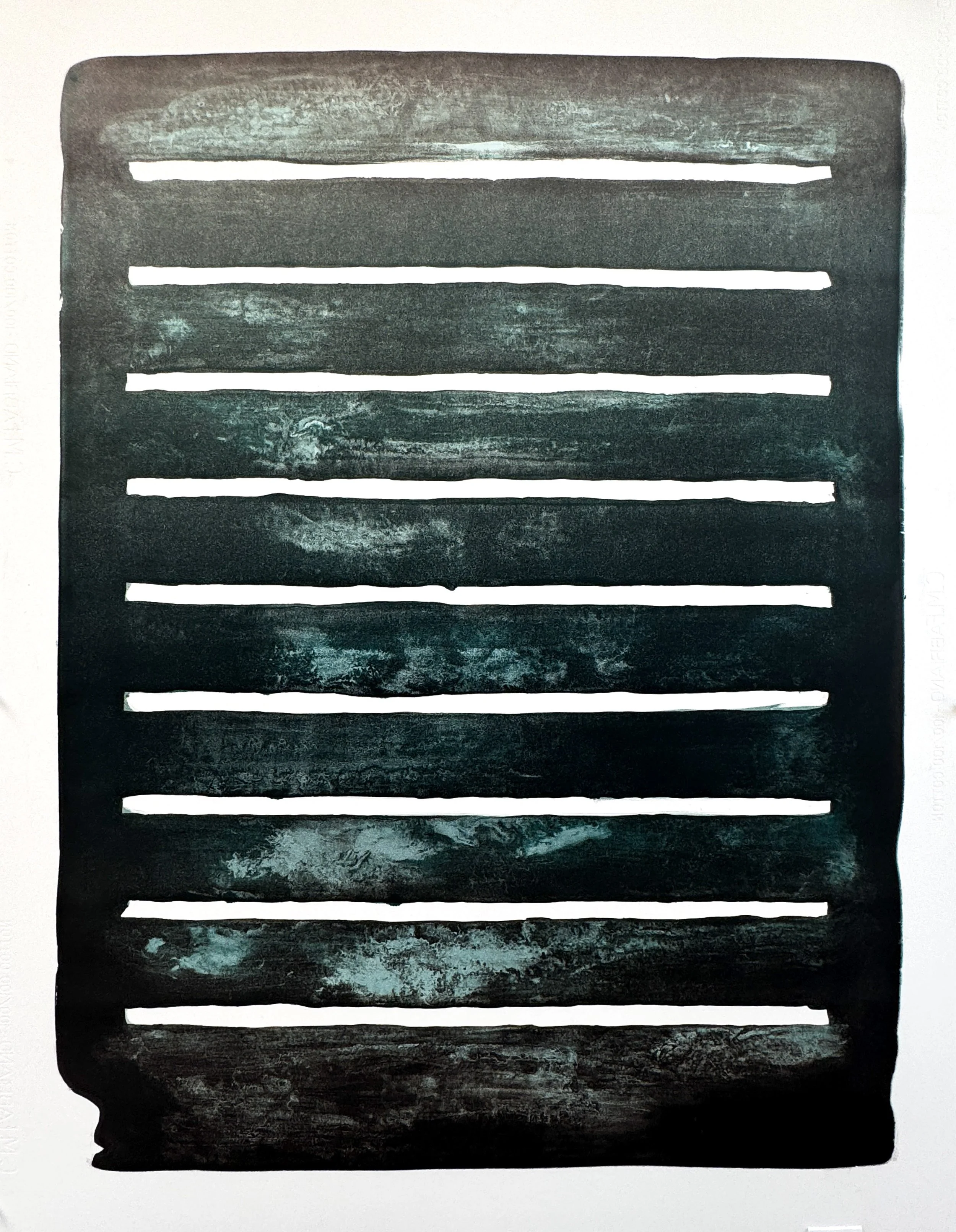 Cenote V , 2021-25 Lithograph with Monotype Image and Paper Size: 35 x 26.5 inches Series of 16 Unique