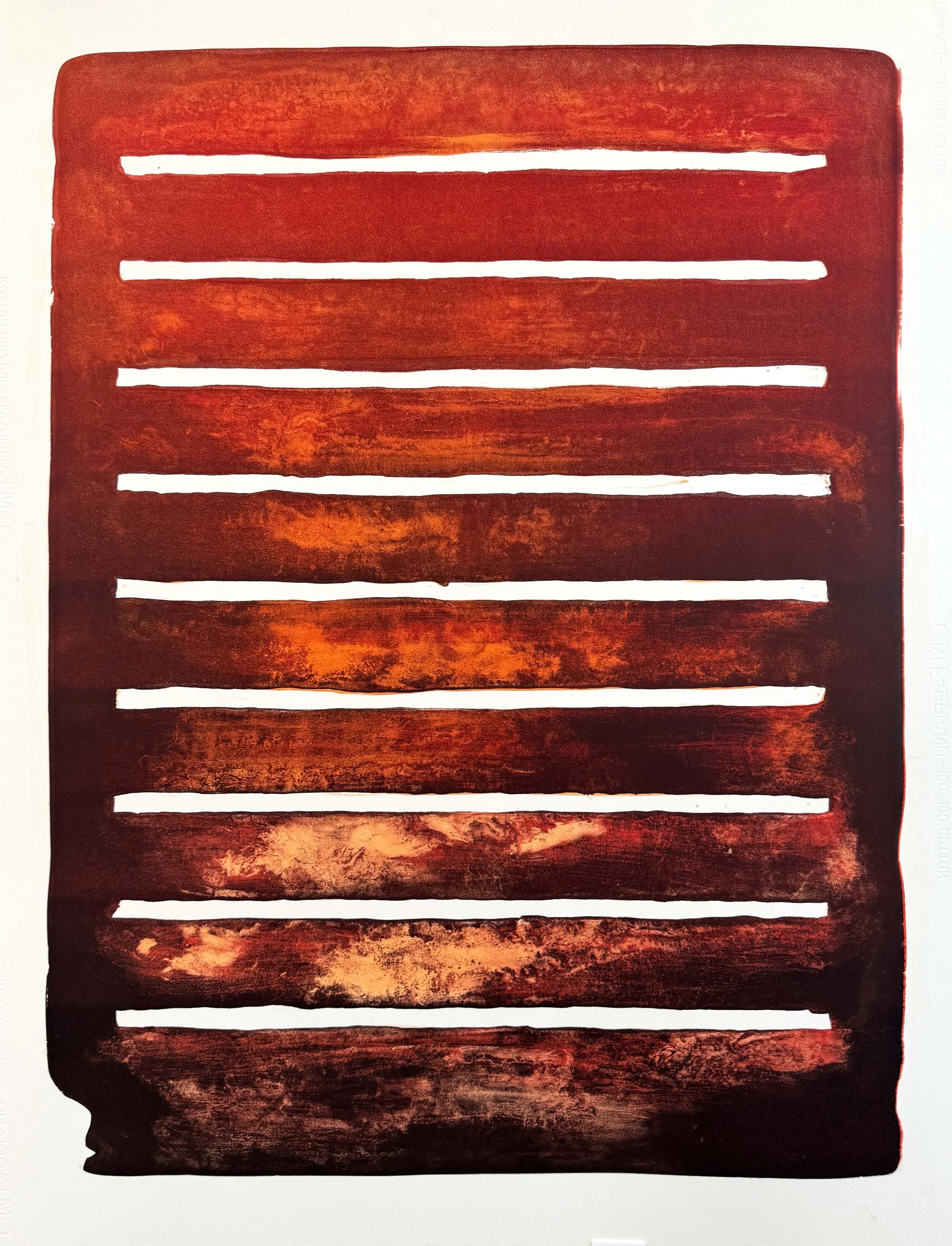 Teierra Fuego III , 2021-25 Lithograph with Monotype Image and Paper Size: 35 x 26.5 inches Series of 16 Unique