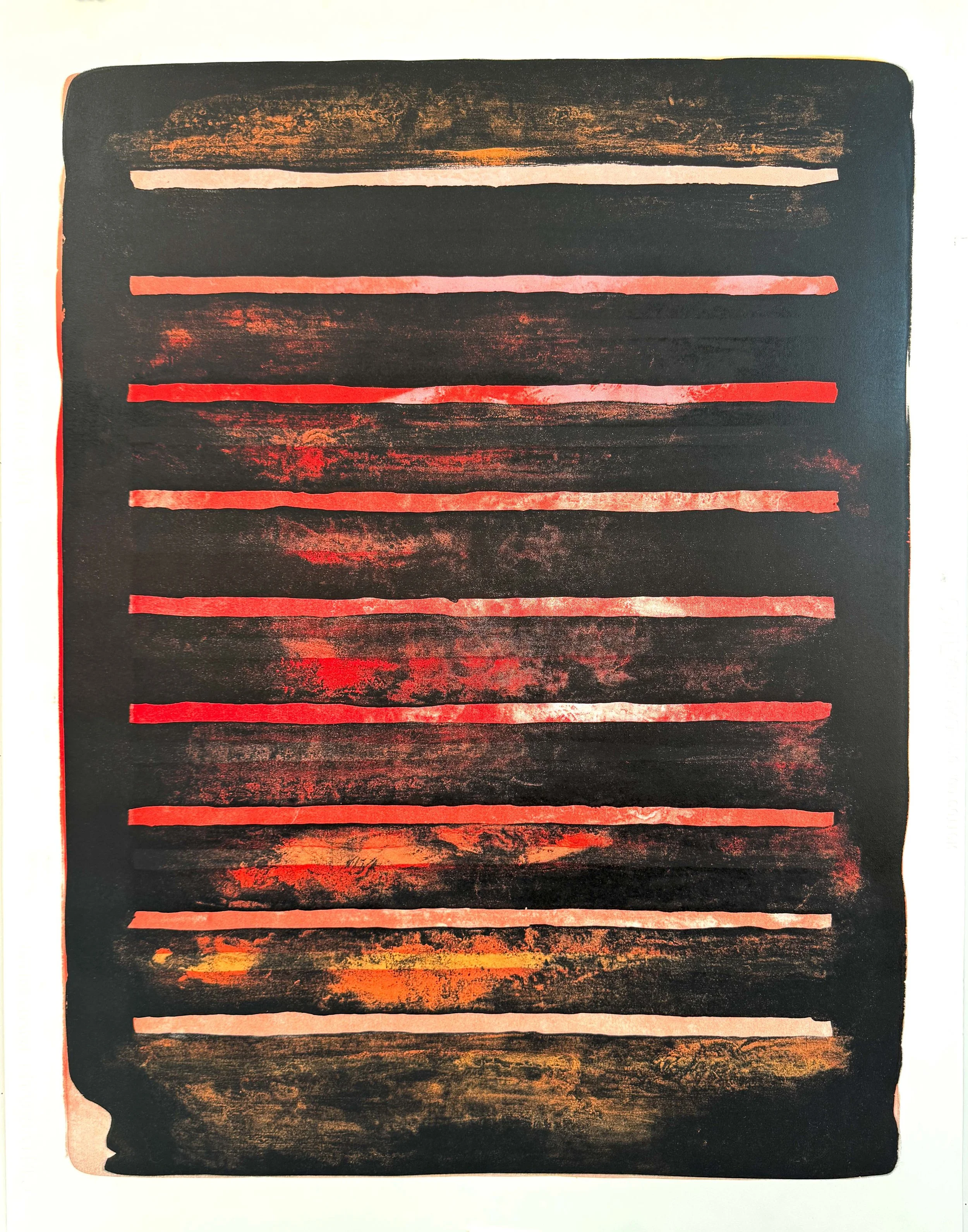 Teierra Fuego VI , 2021-25 Lithograph with Monotype Image and Paper Size: 35 x 26.5 inches Series of 16 Unique