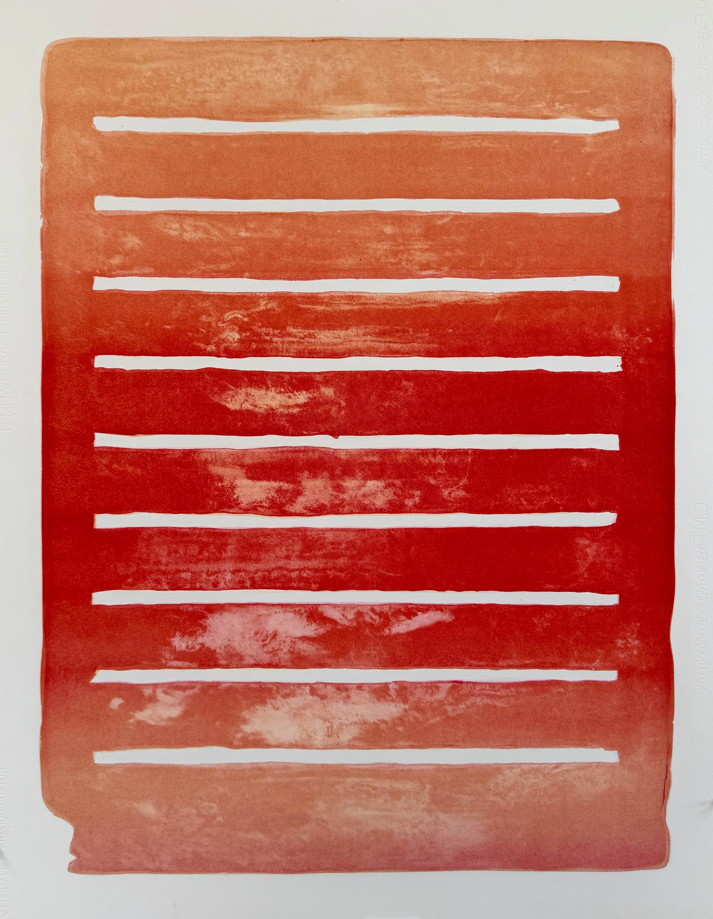 Teierra Fuego VII , 2021-25 Lithograph with Monotype Image and Paper Size: 35 x 26.5 inches Series of 16 Unique