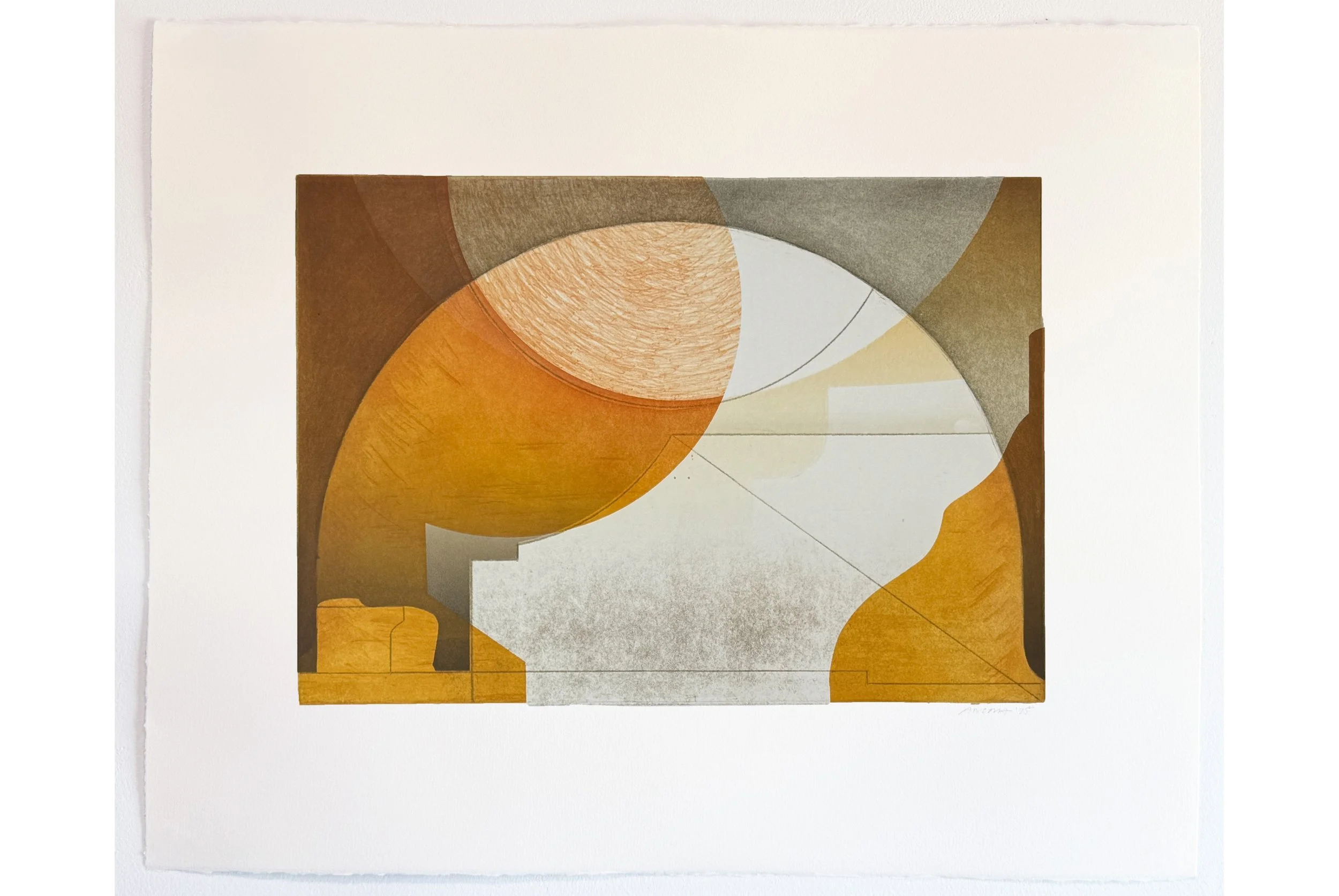Roma Reflection XIX , 2024-25 Etching with Monotype Image: 13.5 x 19.25 inches Paper: 16.5 x 24 inches Series of 10 Unique Printed at Temple Rome & 10 Grand Press Published by 10 Grand Press