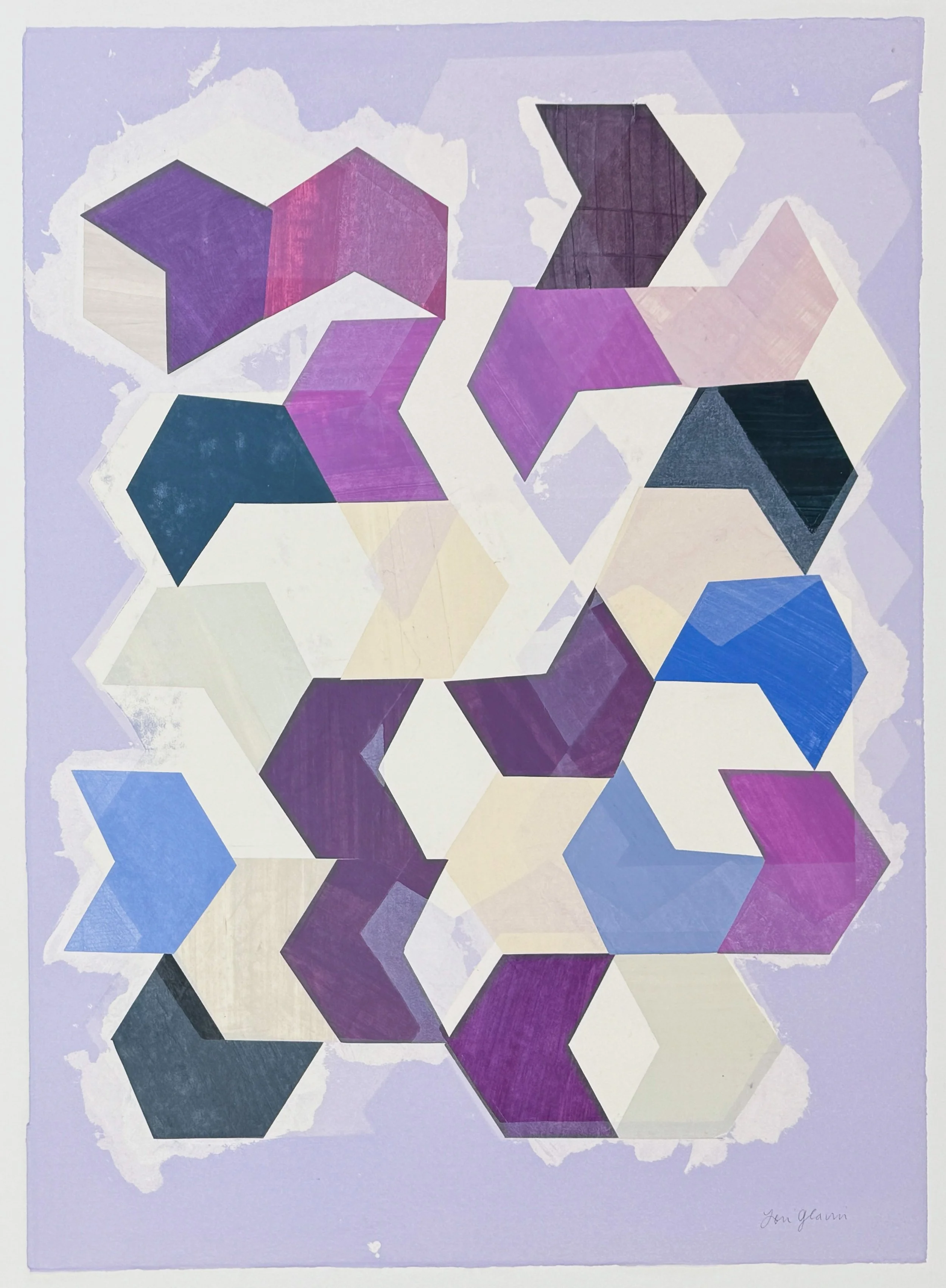   ShuffleMoms , 2026 Monotype Image and Paper Size: 30 1/4 x 22 1/8 inches Unique 