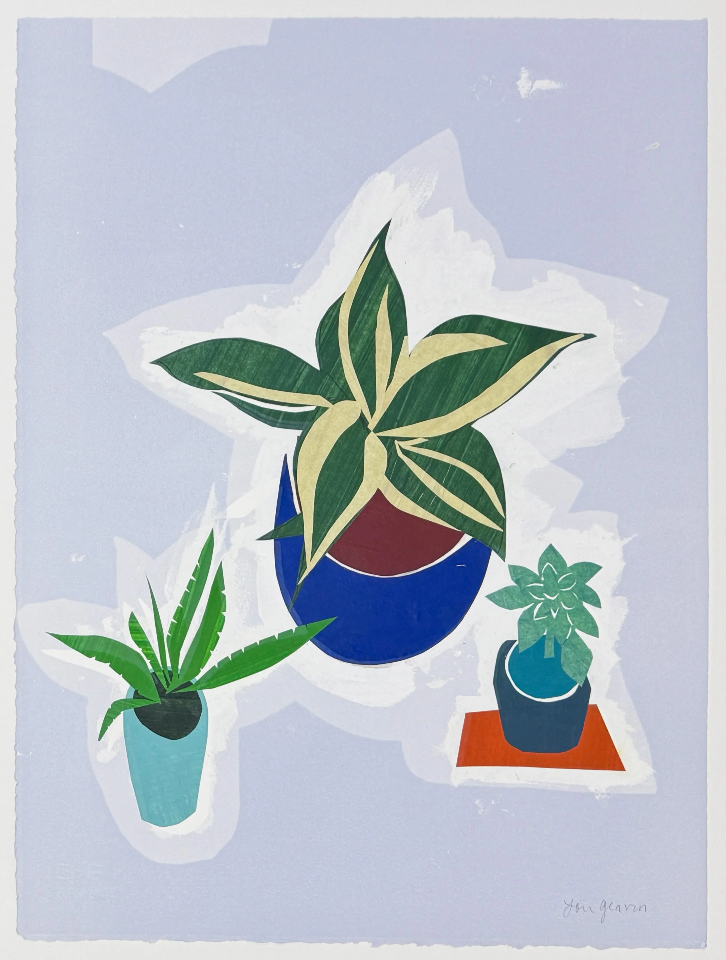   Plant Trio 1 , 2026 Monotype Image and Paper Size: 20 x 15 inches Unique 