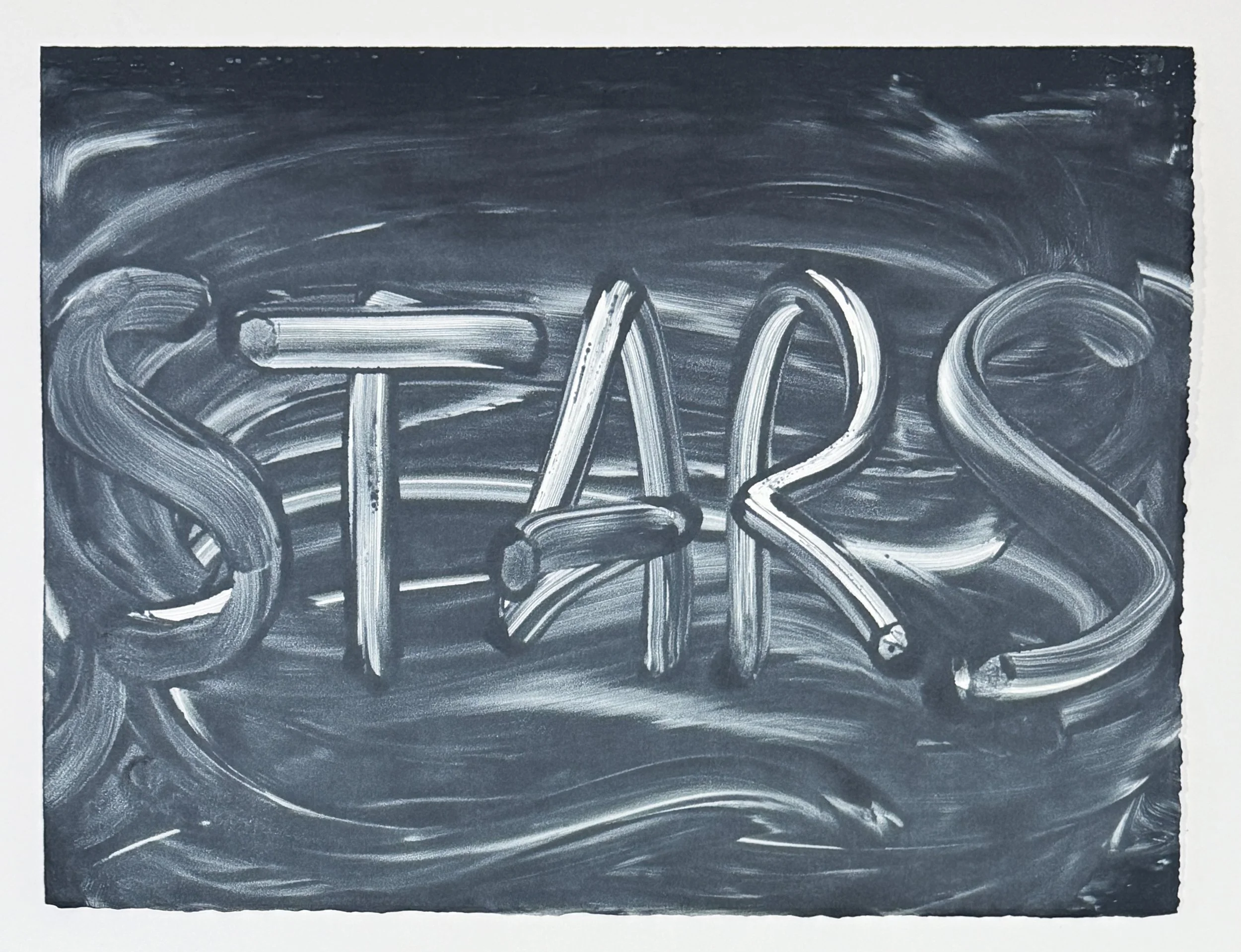   Untitled (Smear Stars) , 2026 Monotype Image and paper size: 11 x 15 inches Unique 