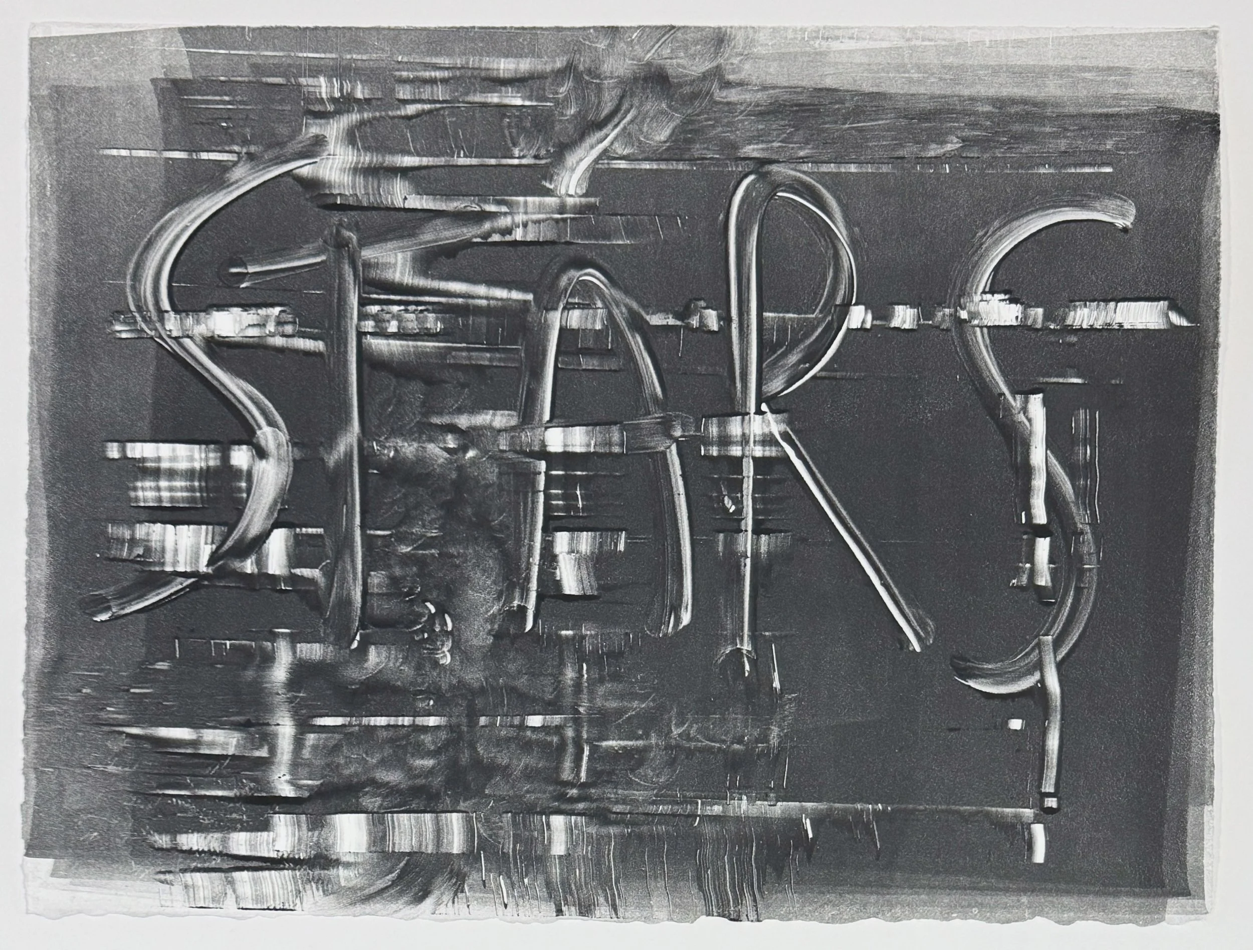   Untitled (TV Stars) , 2026 Monotype Image and paper size: 11 x 15 inches Unique 