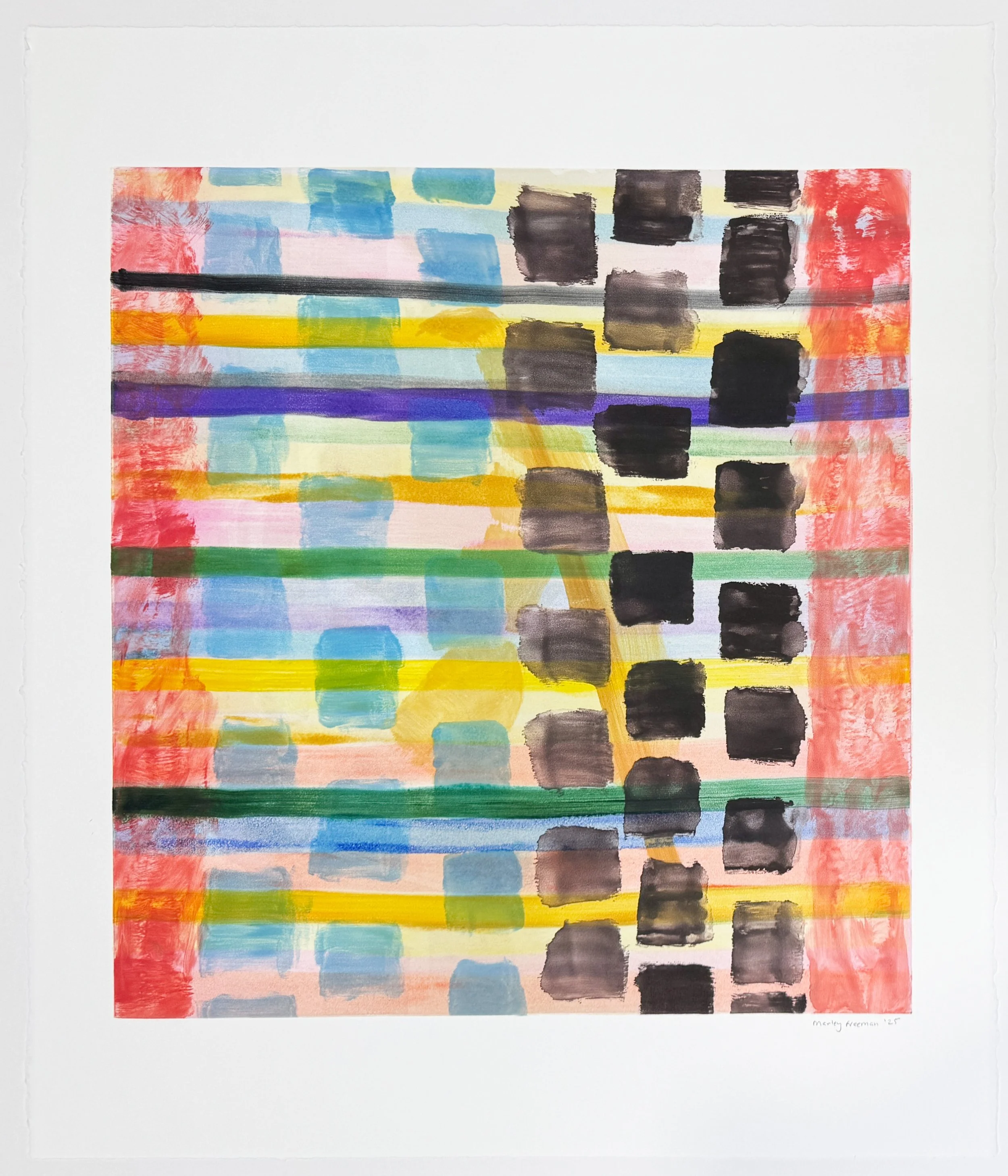   nesting in air , 2026 Monotype Image size: 19 1/2 x 18 1/2 inches Paper size: 26 1/4 x 22 1/2 inches Unique 