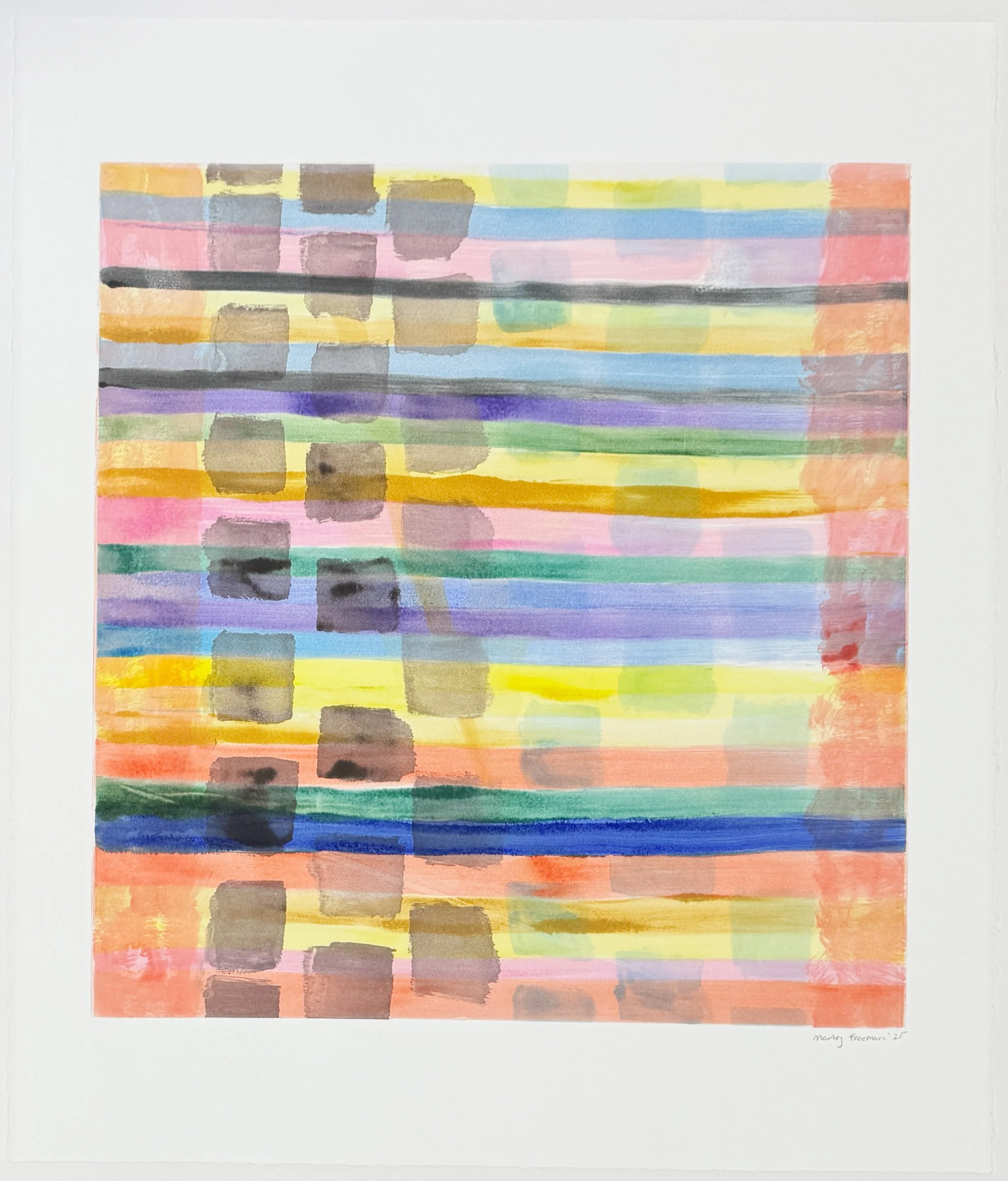   lowering your other eyelid , 2026 Monotype Image size: 19 1/2 x 18 1/2 inches Paper size: 26 1/4 x 22 1/2 inches Unique 