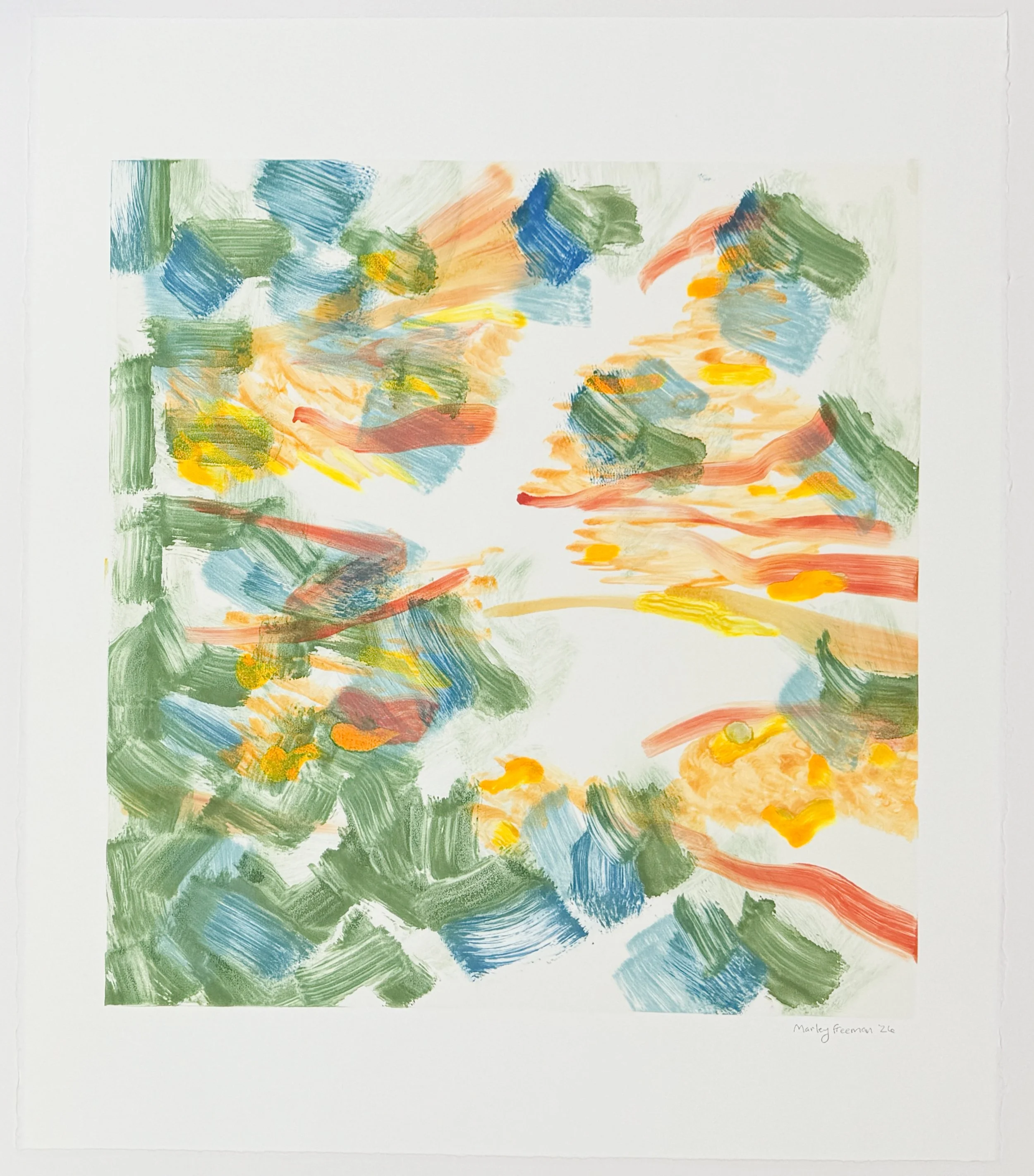   and the most attractive monster , 2026 Monotype Image size: 19 1/2 x 18 1/2 inches Paper size: 26 1/4 x 22 1/2 inches Unique 